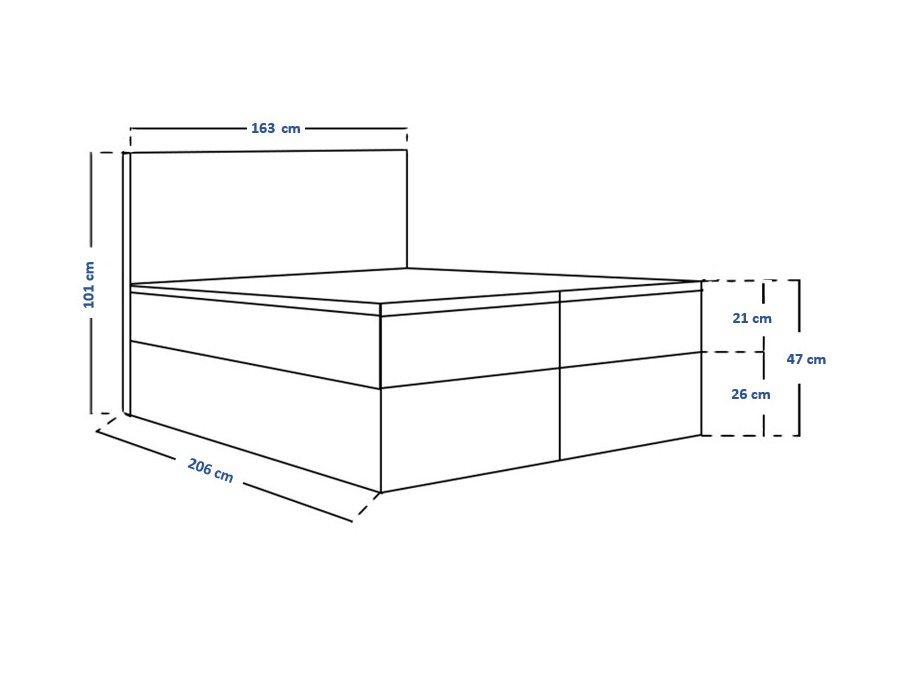 Boxspring Franklin 167 (Sawana 05)