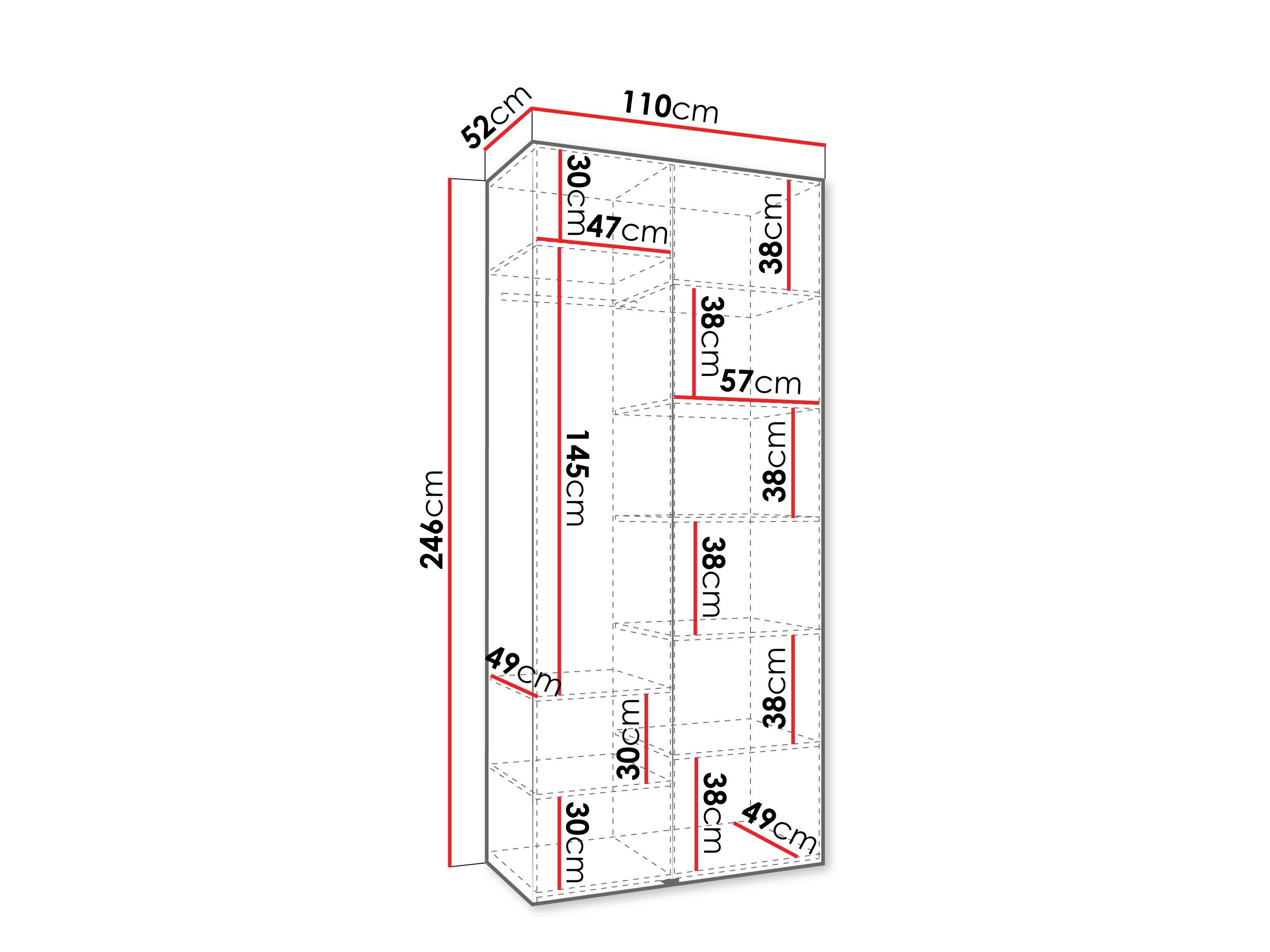 Kledingkast Hartford 540 (Wit)