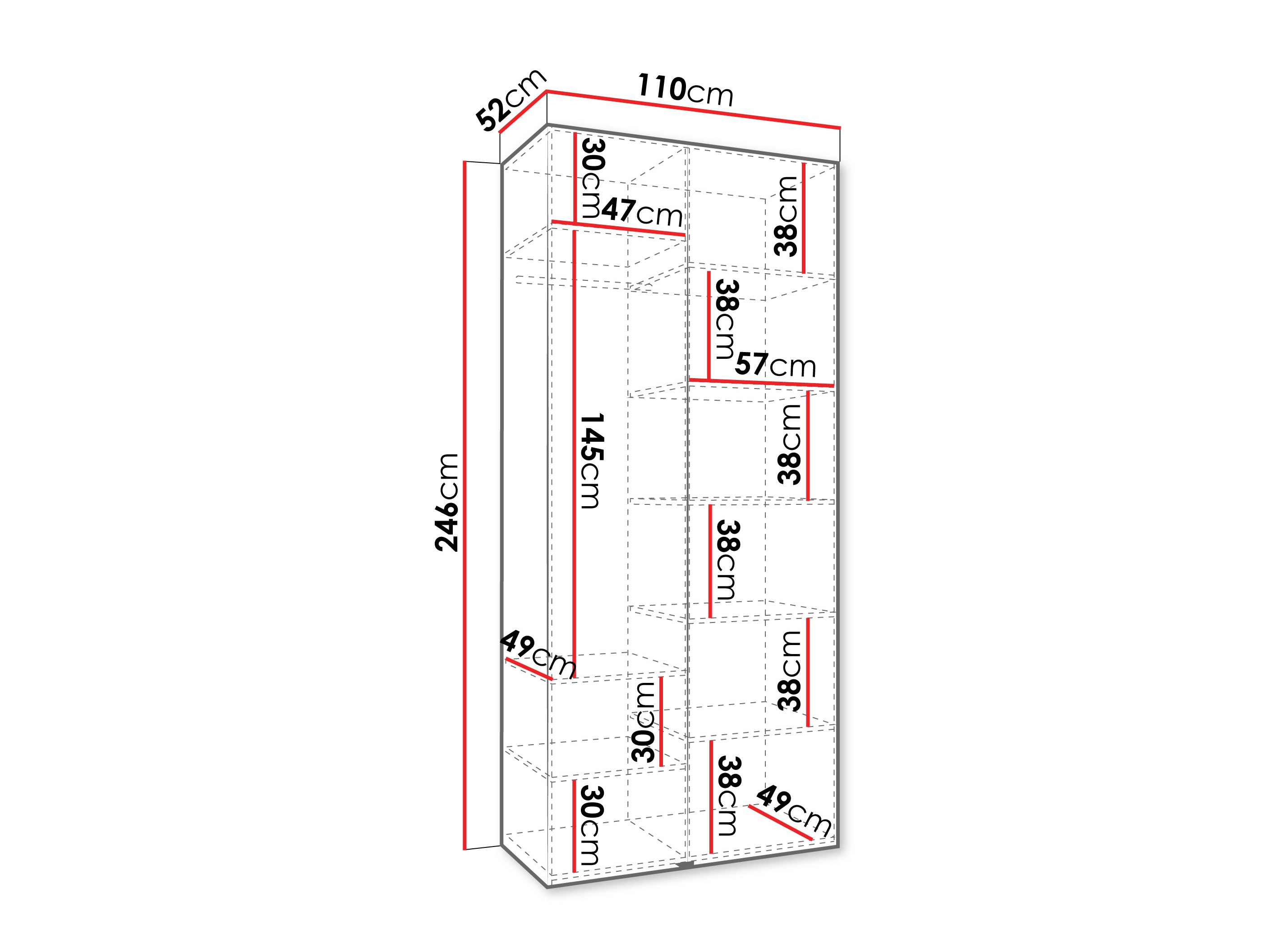 Kledingkast Hartford 540 (Wit)