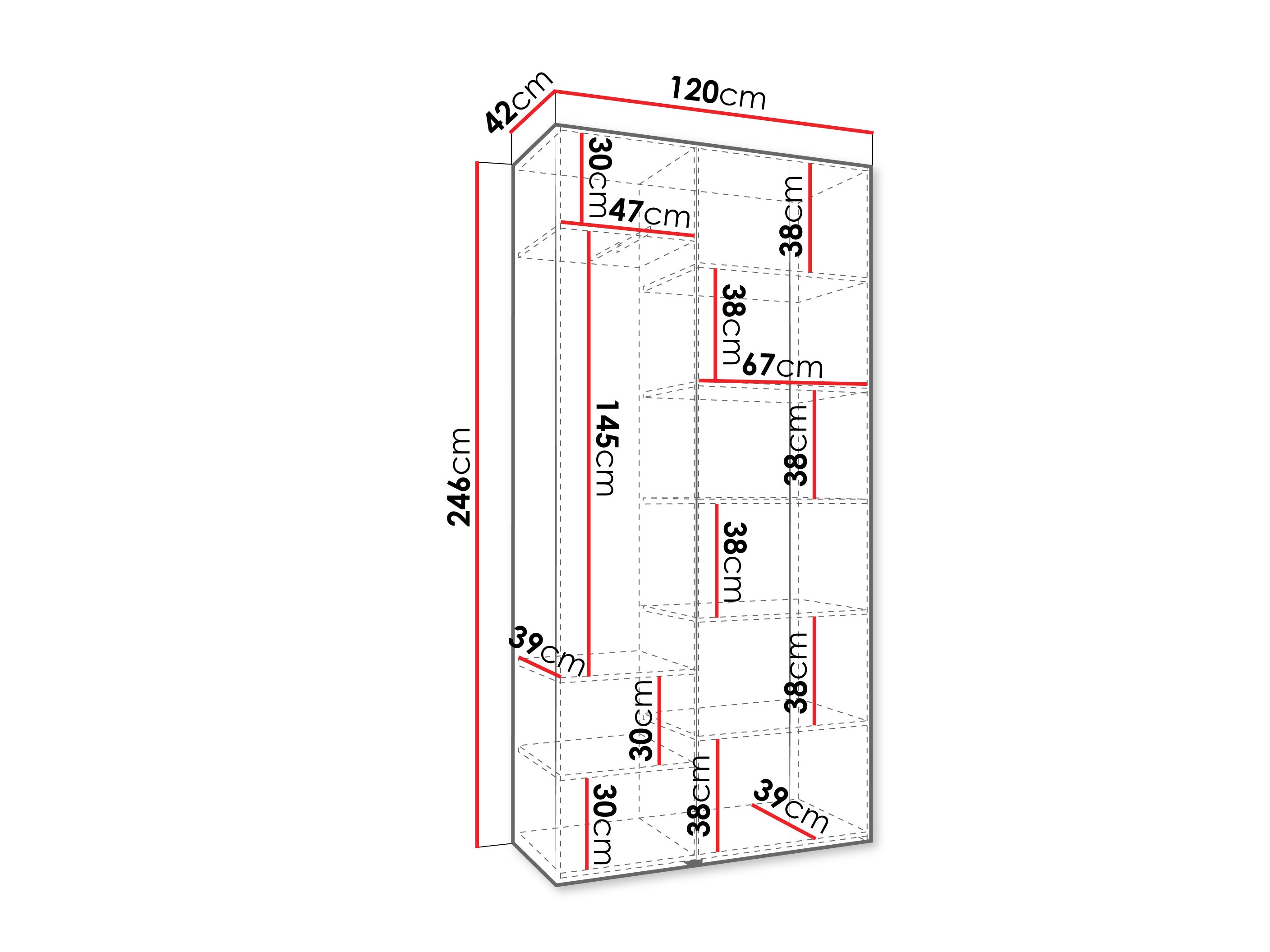 Kledingkast Hartford 544 (Kasjmier)