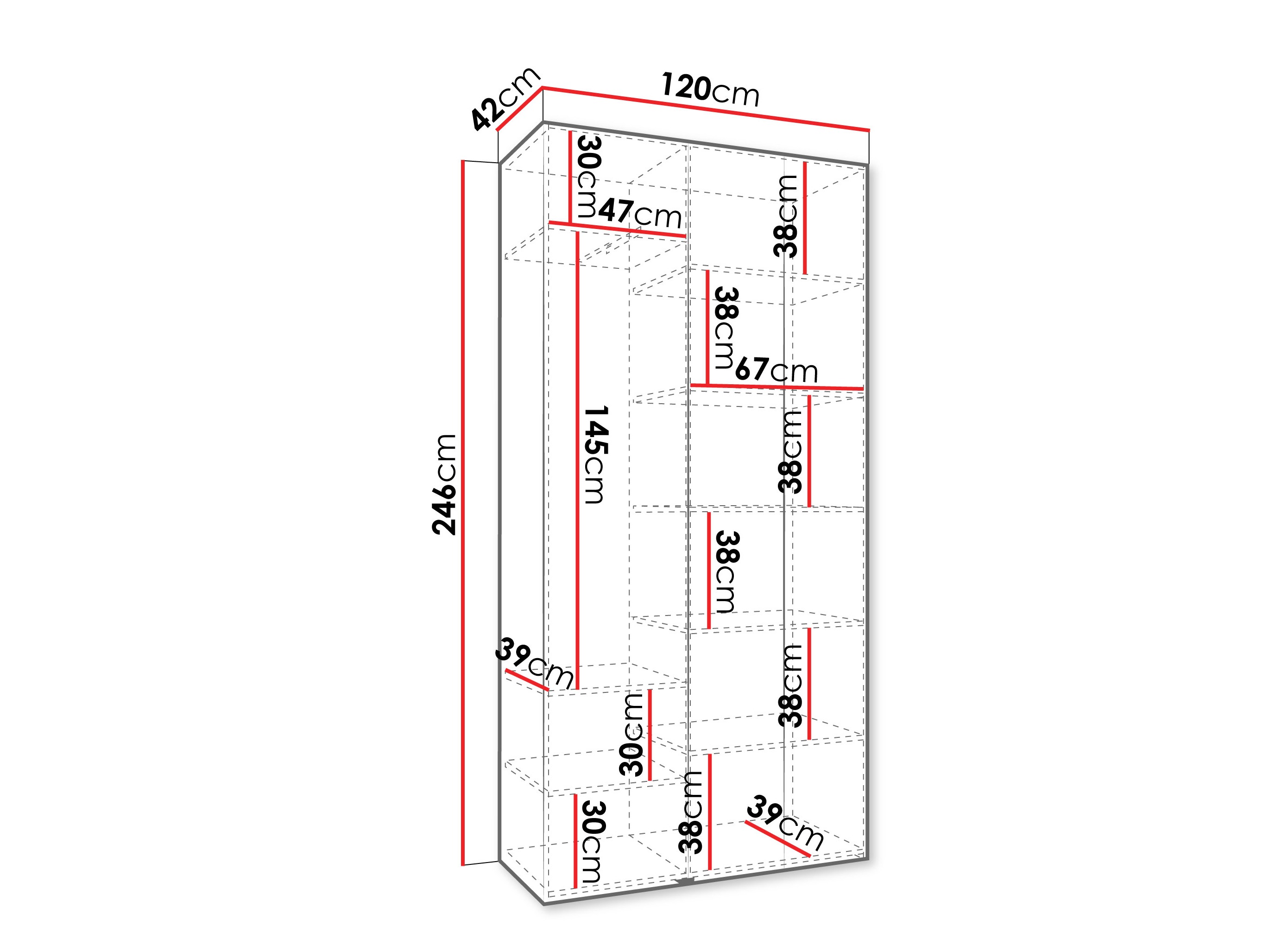 Kledingkast Hartford 544 (Kasjmier)