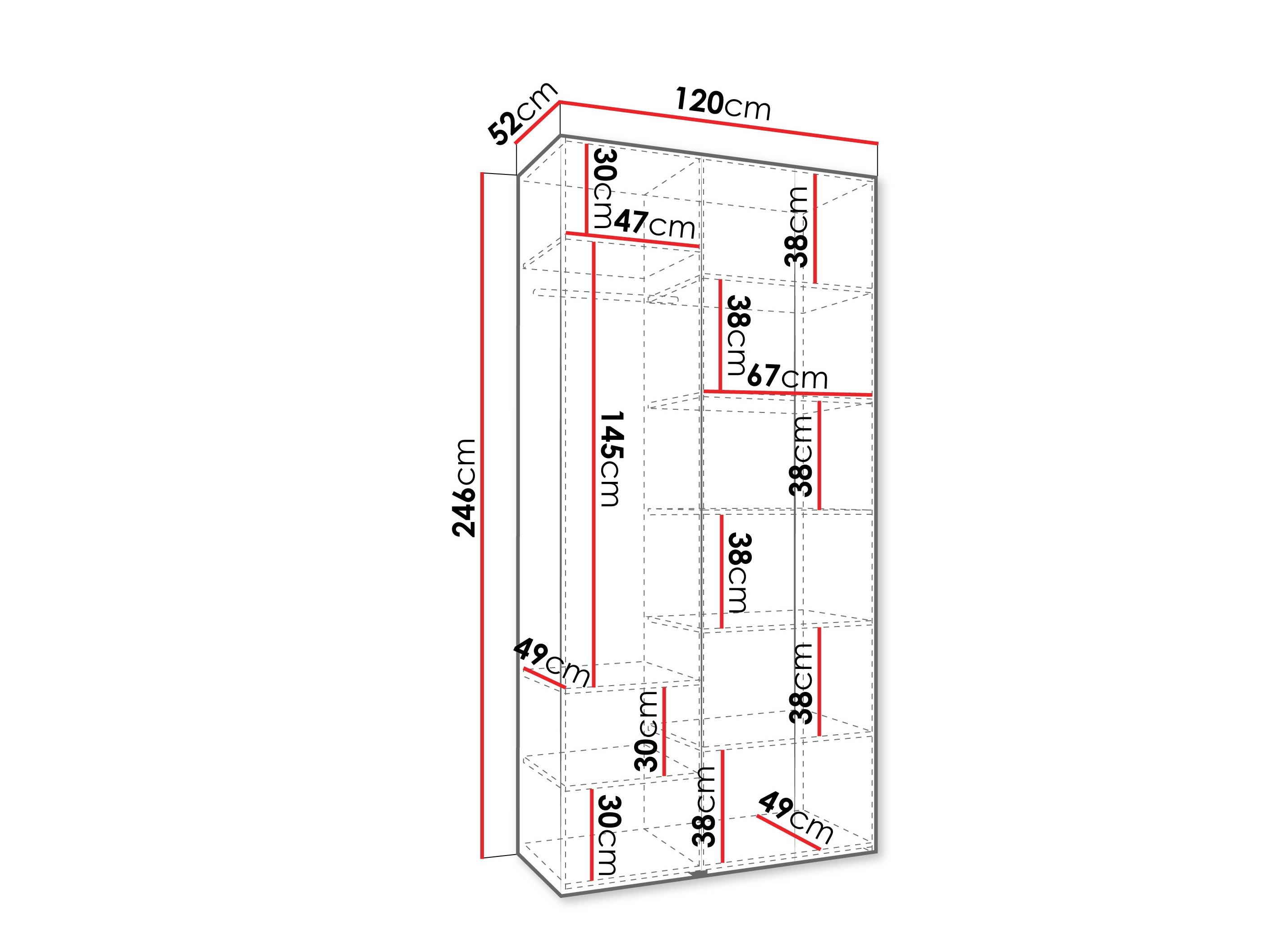 Kledingkast Hartford 544 (Kasjmier)