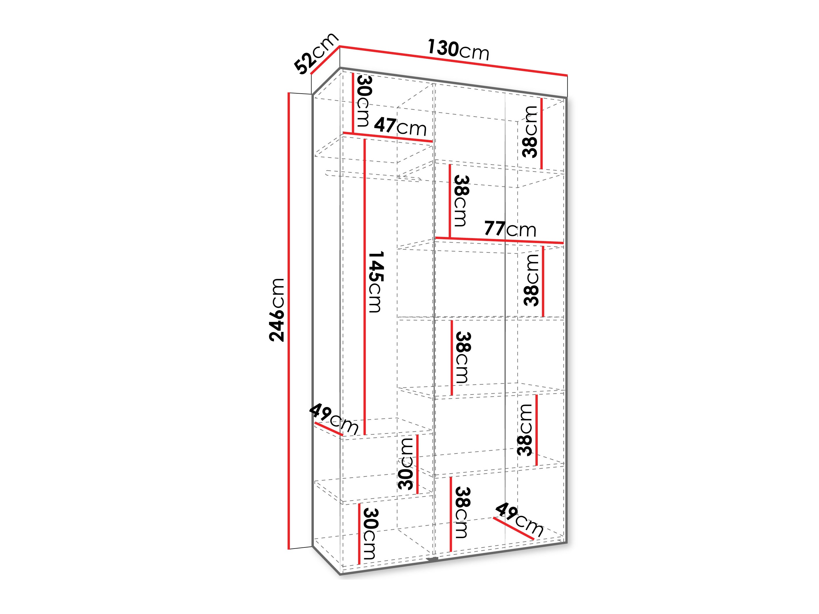 Kledingkast Hartford 544 (Kasjmier)
