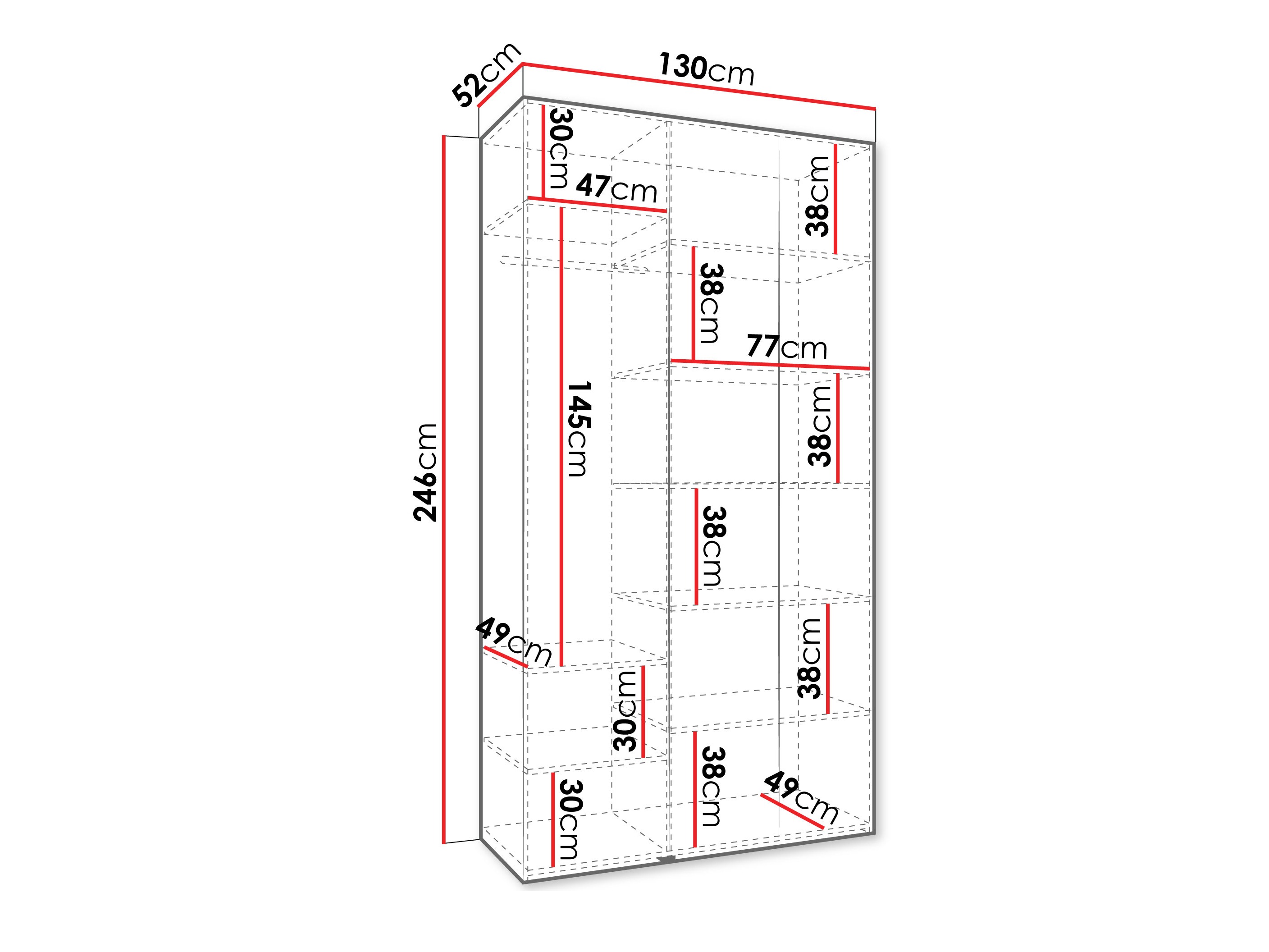 Kledingkast Hartford 544 (Kasjmier)