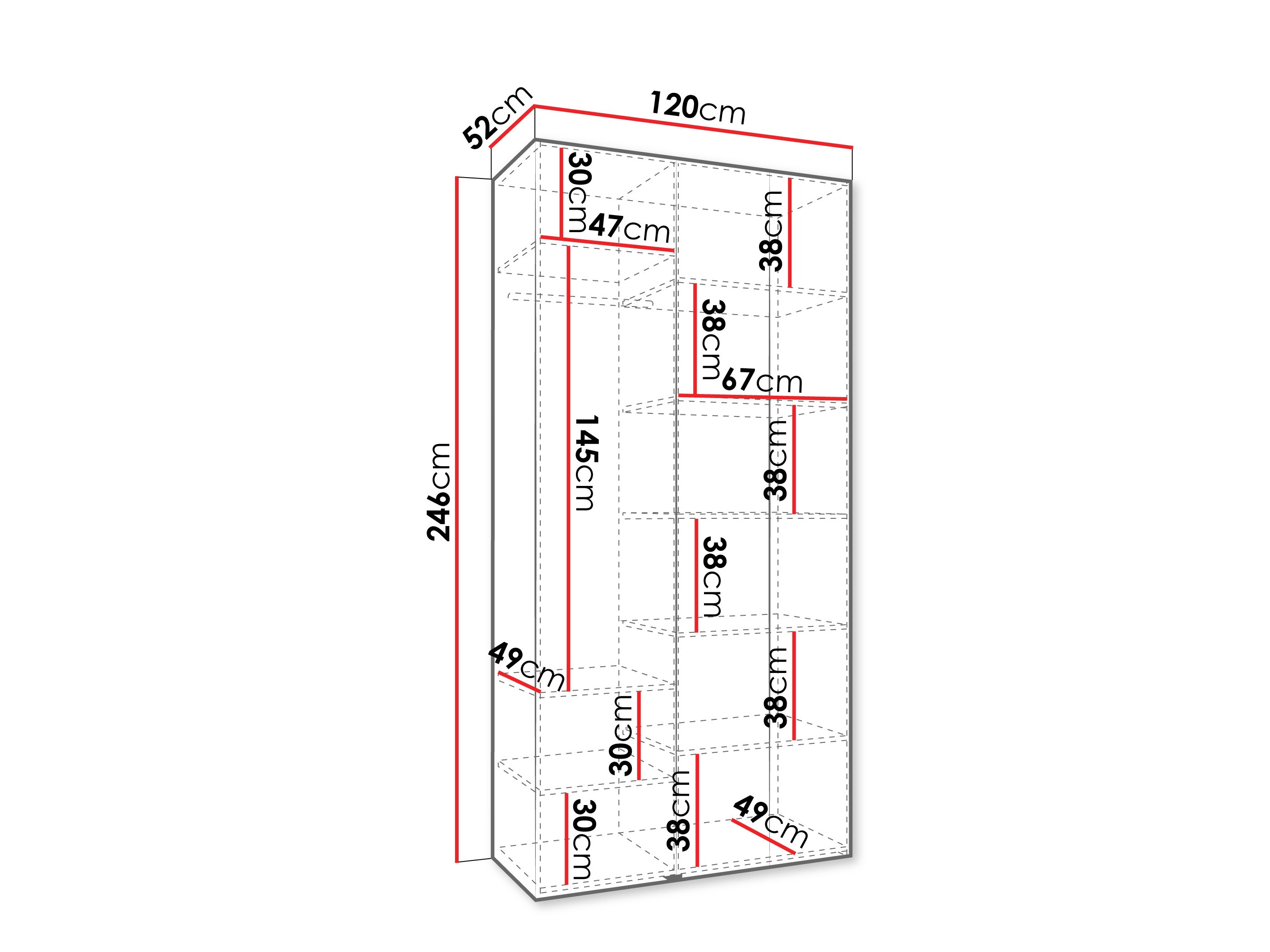 Kledingkast Hartford 544 (Wit)