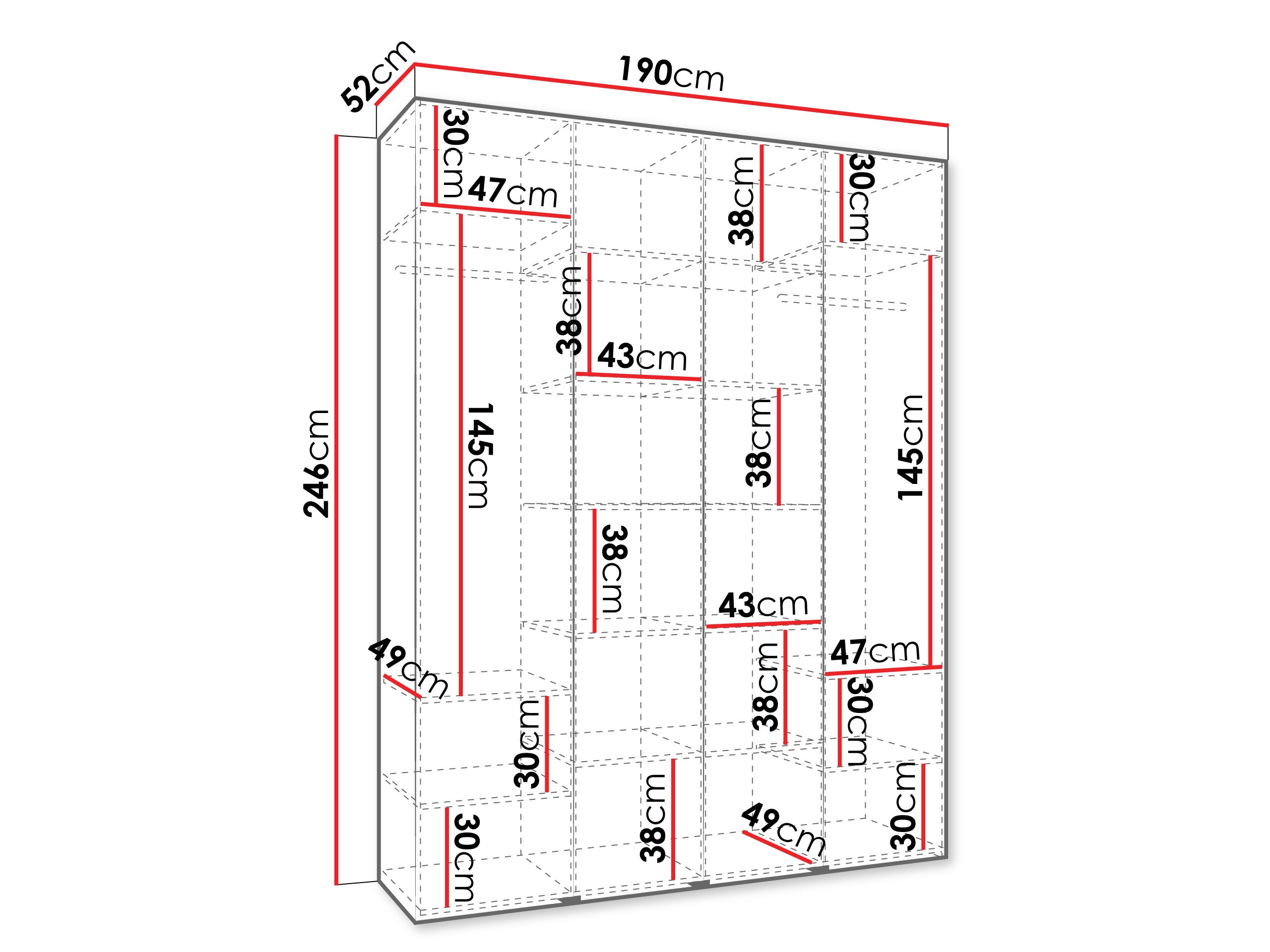 Kledingkast Hartford 554 (Kasjmier)