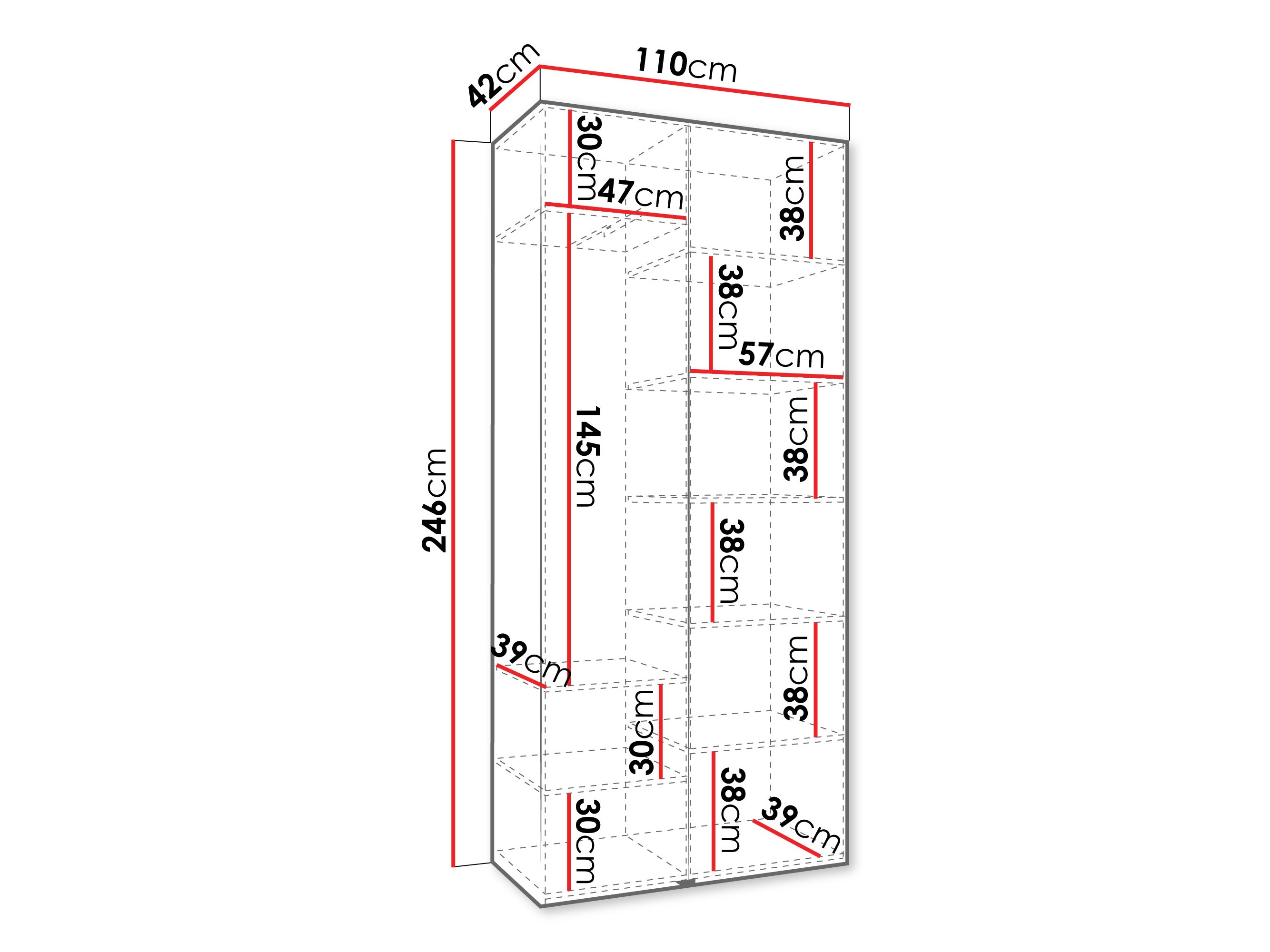 Kledingkast Hartford 562 (Kasjmier)