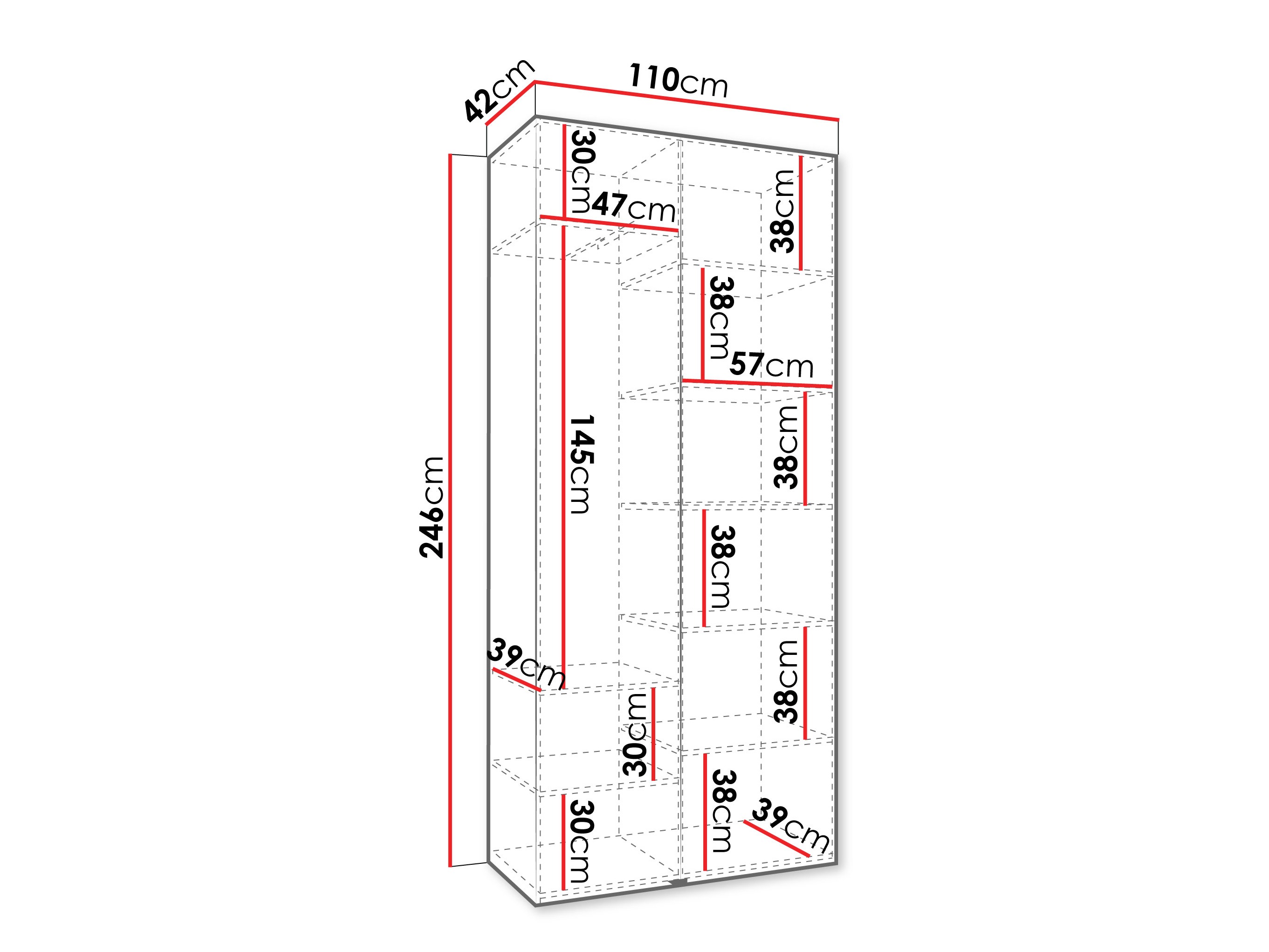Kledingkast Hartford 562 (Kasjmier)