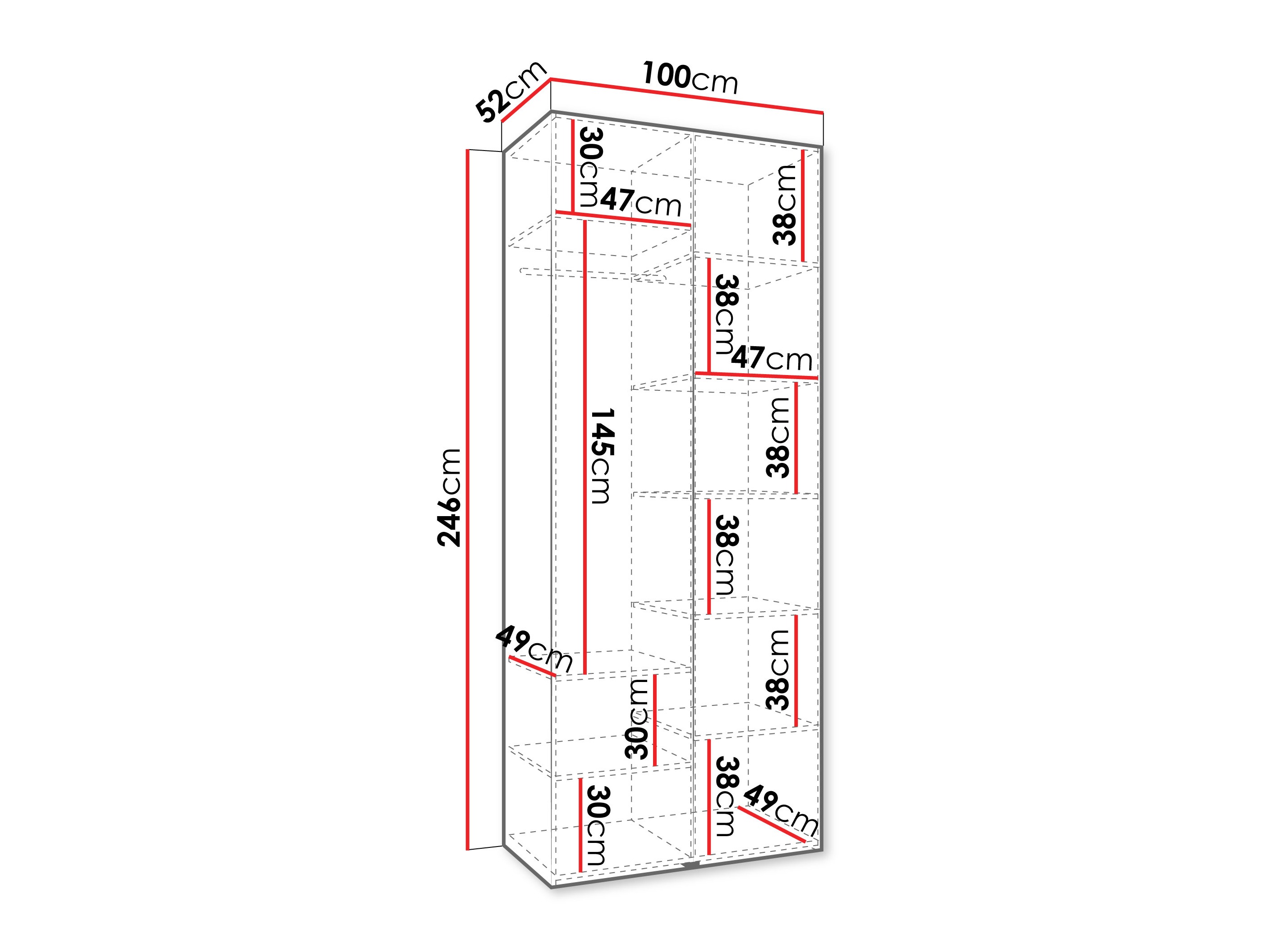 Kledingkast Hartford 562 (Wit)