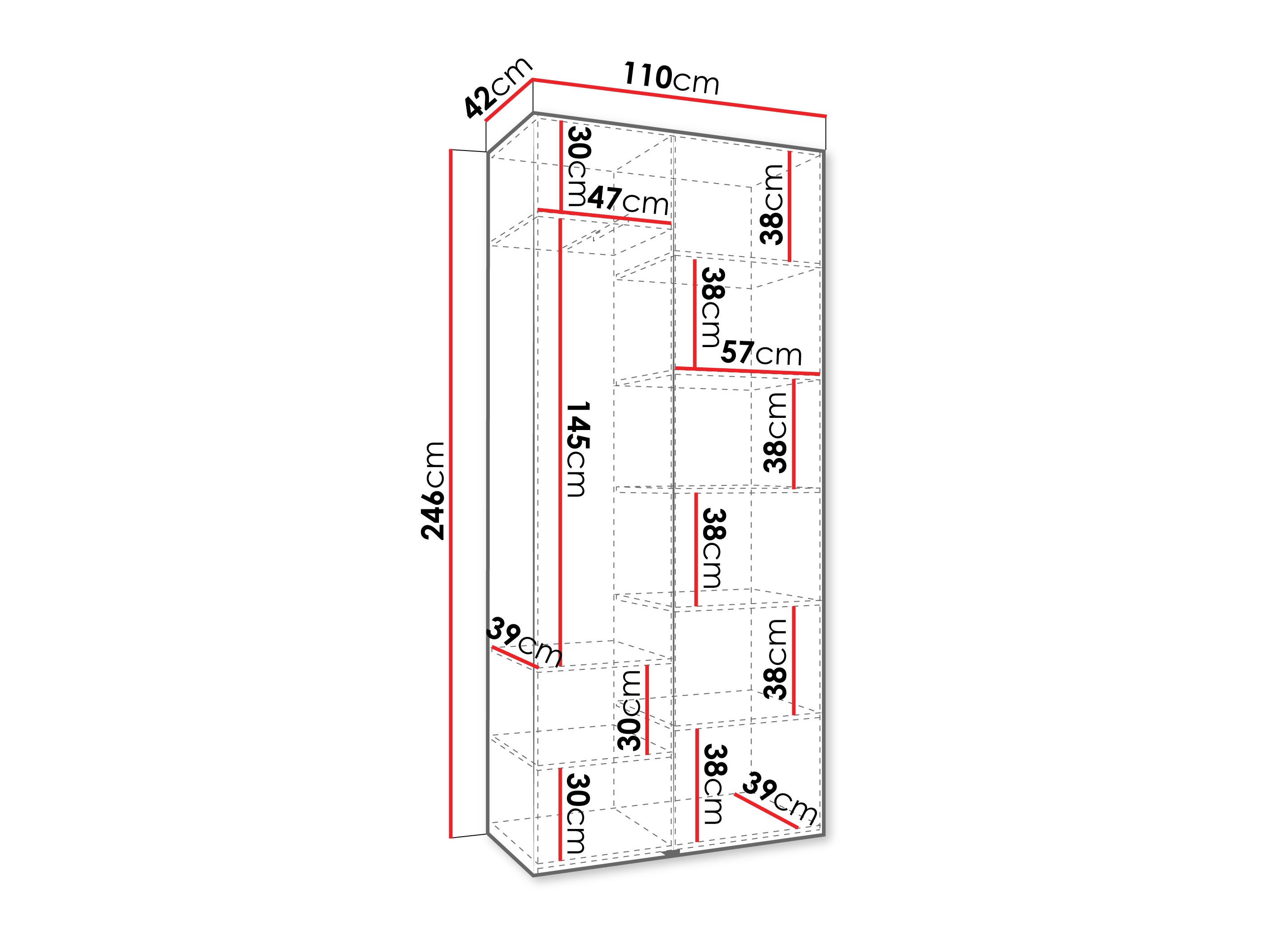 Kledingkast Hartford 562 (Wit)
