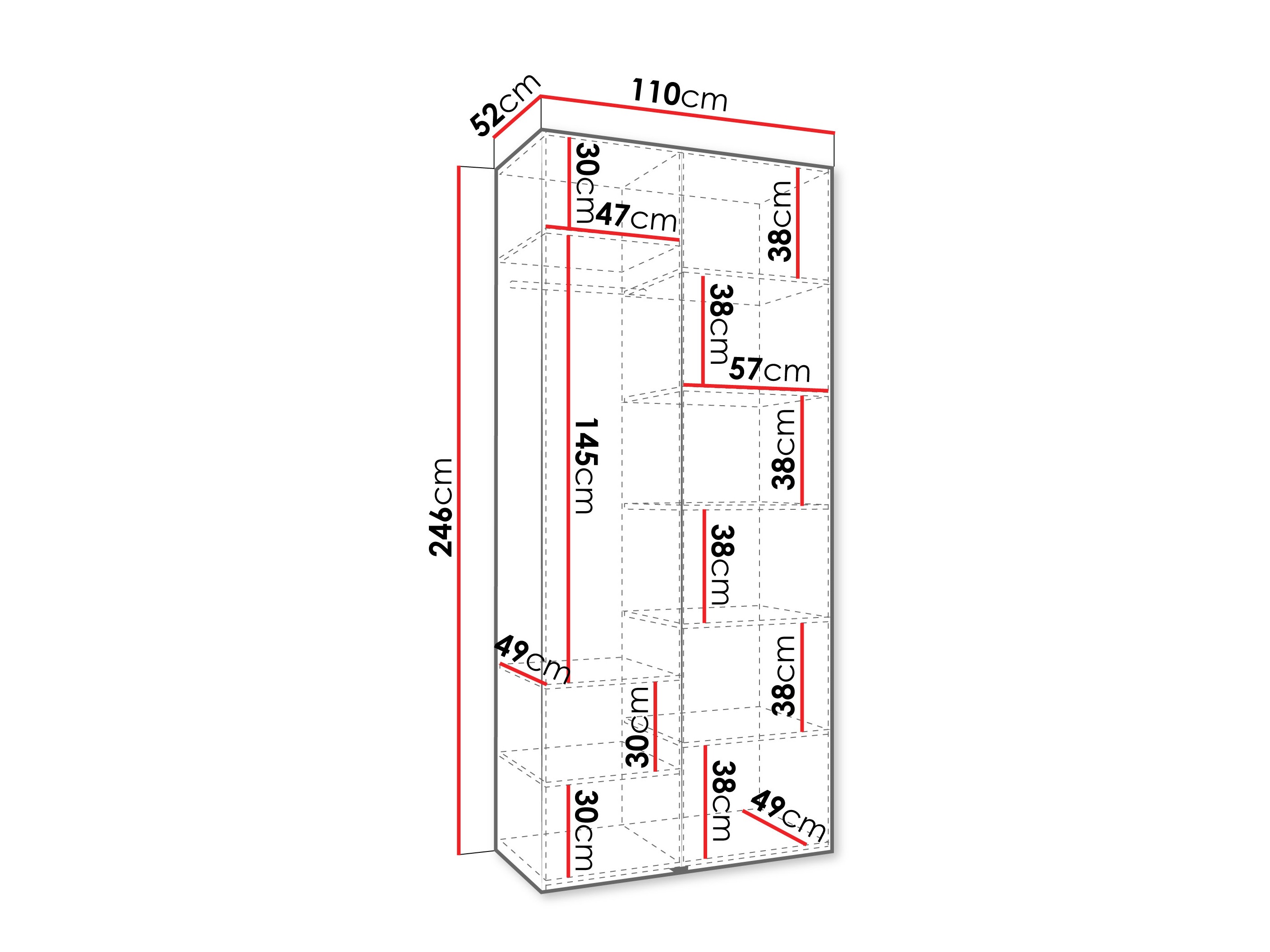 Kledingkast Hartford 562 (Kasjmier)