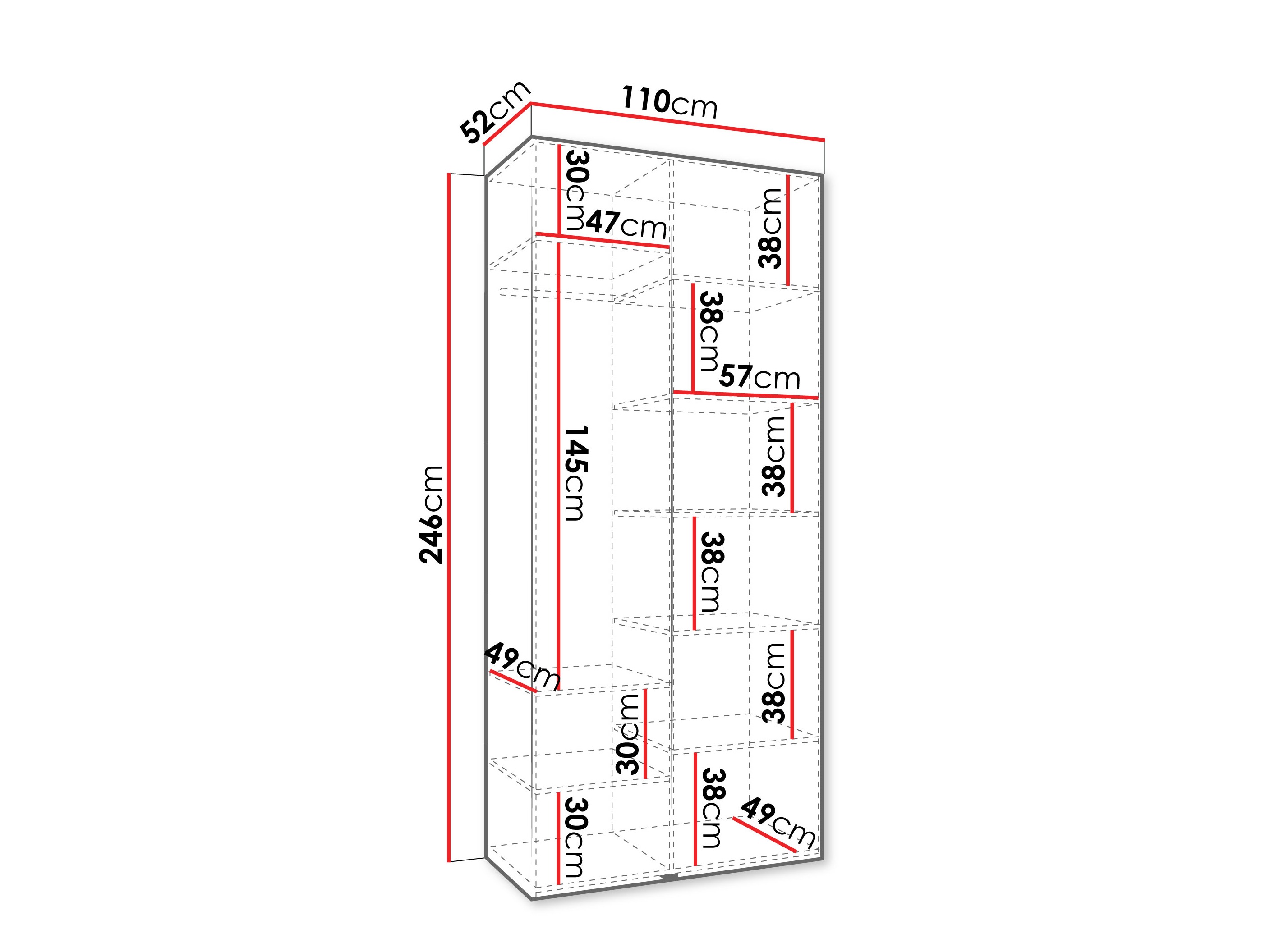 Kledingkast Hartford 562 (Wit)