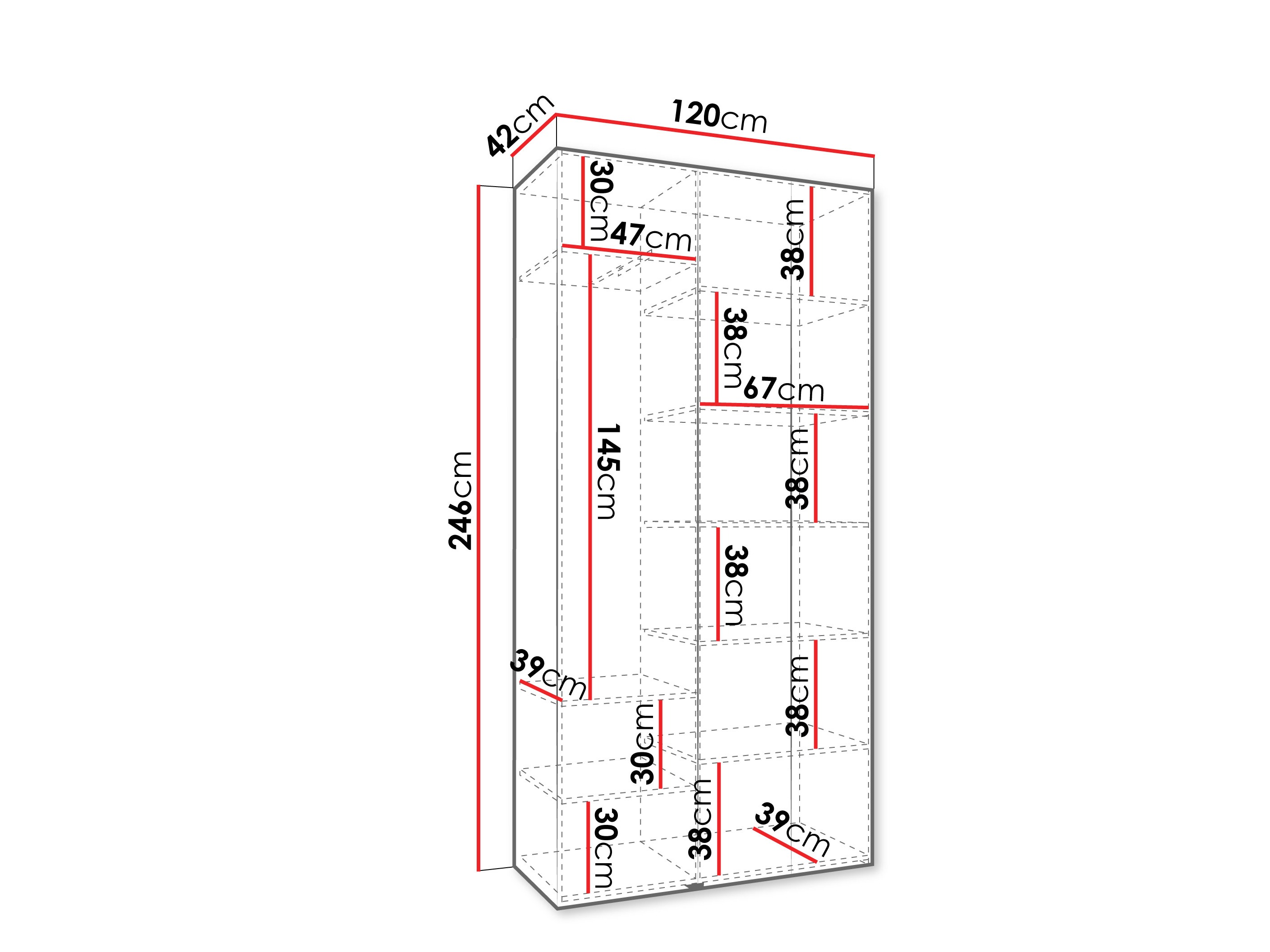 Kledingkast Hartford 563 (Kasjmier)
