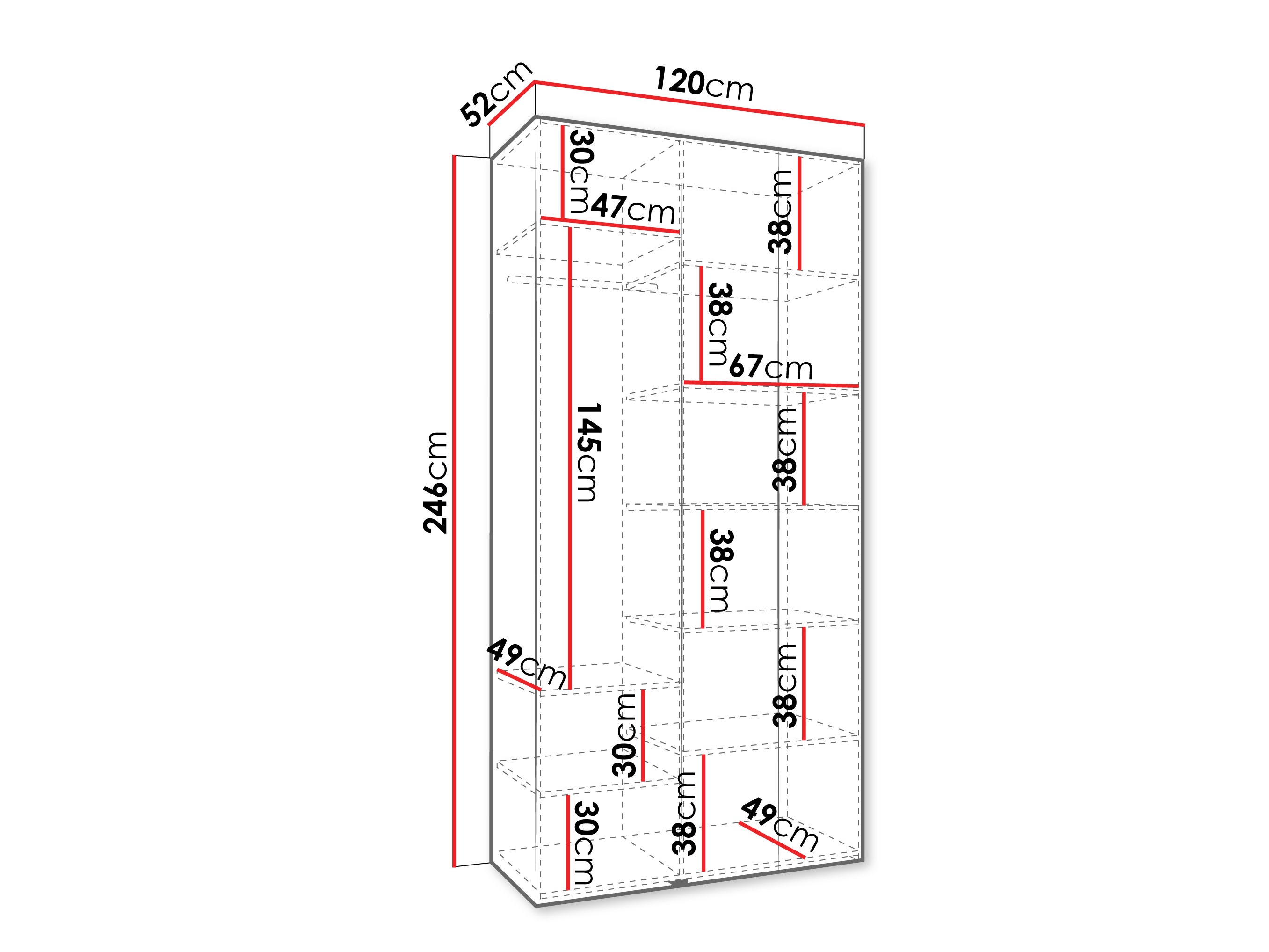 Kledingkast Hartford 563 (Kasjmier)