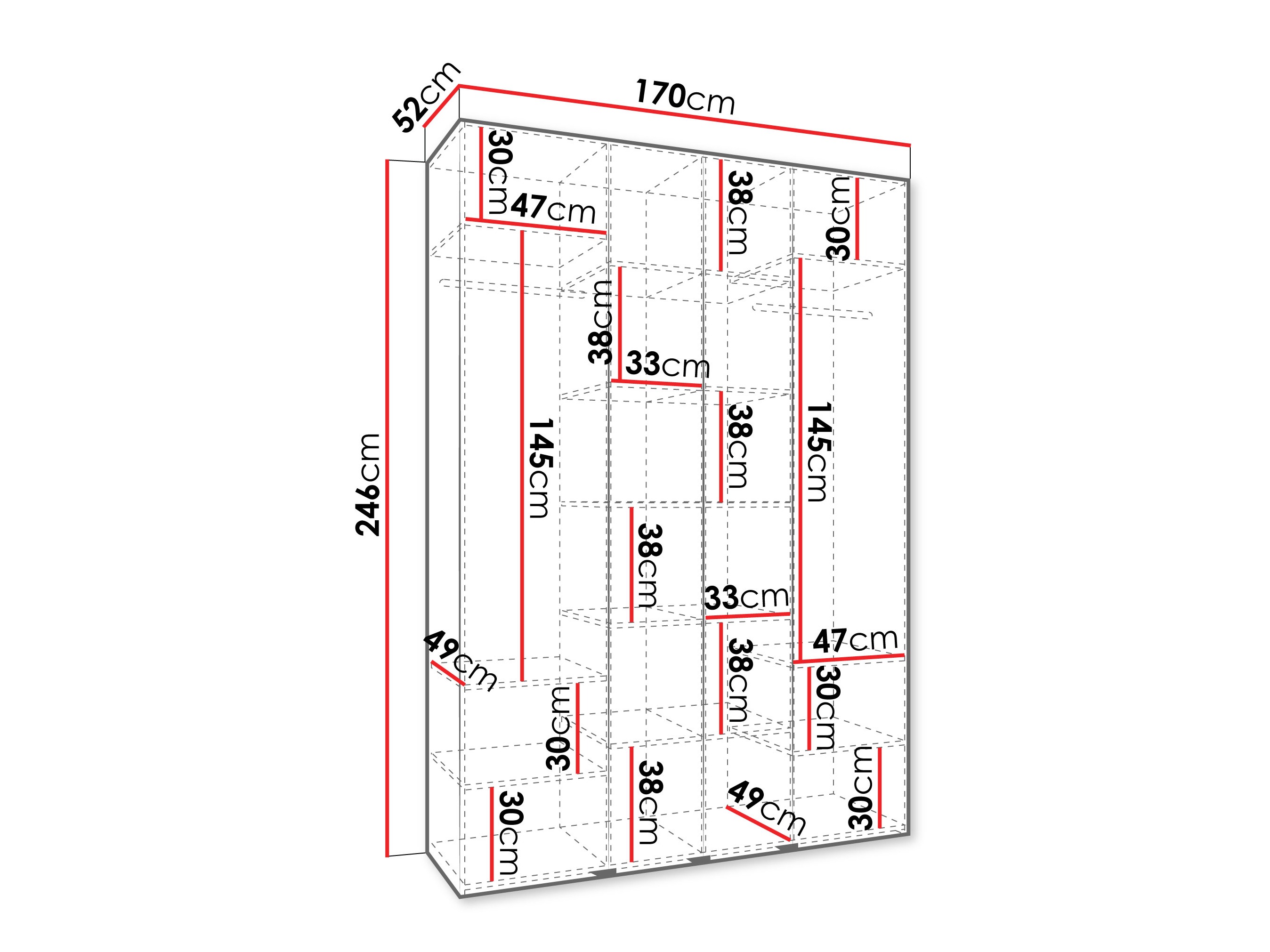 Kledingkast Hartford 564 (Kasjmier)