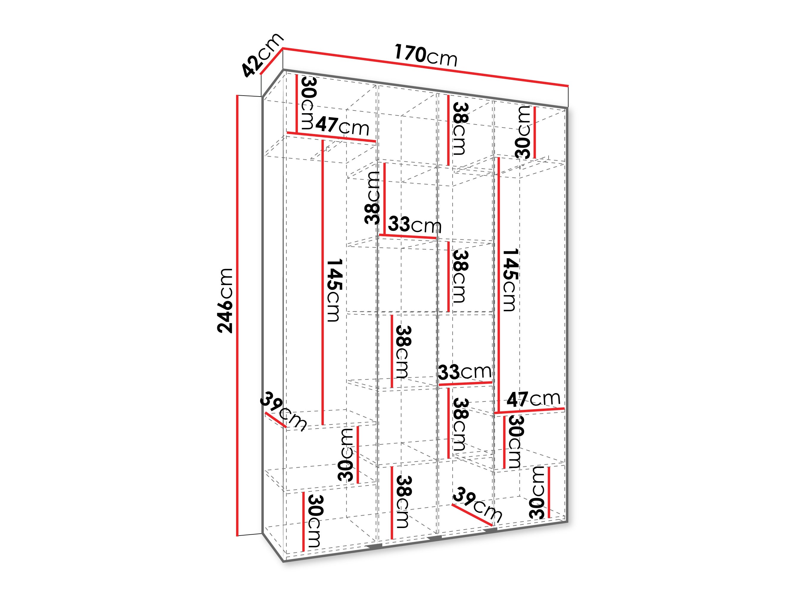Kledingkast Hartford 564 (Kasjmier)