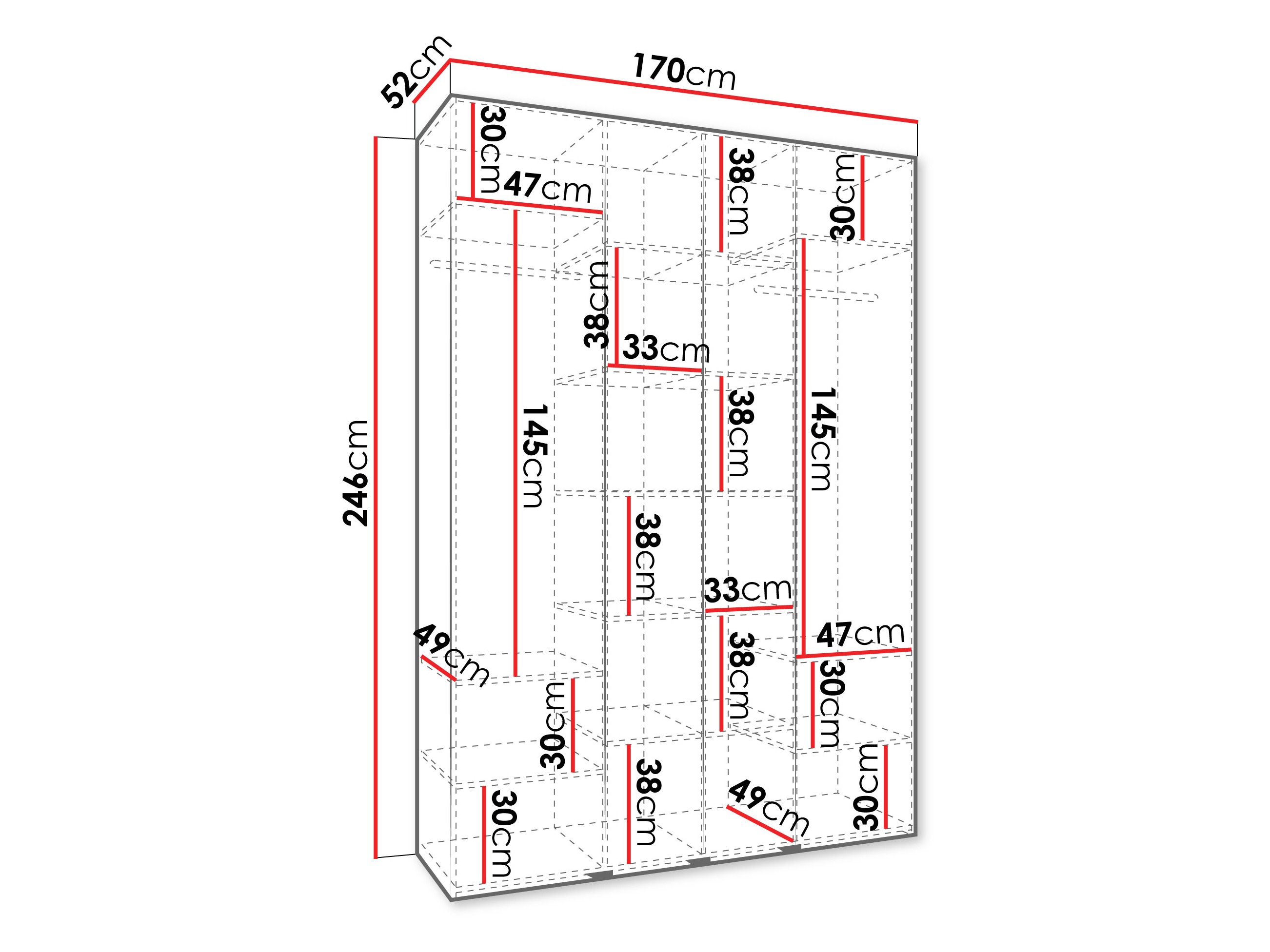 Kledingkast Hartford 564 (Kasjmier)