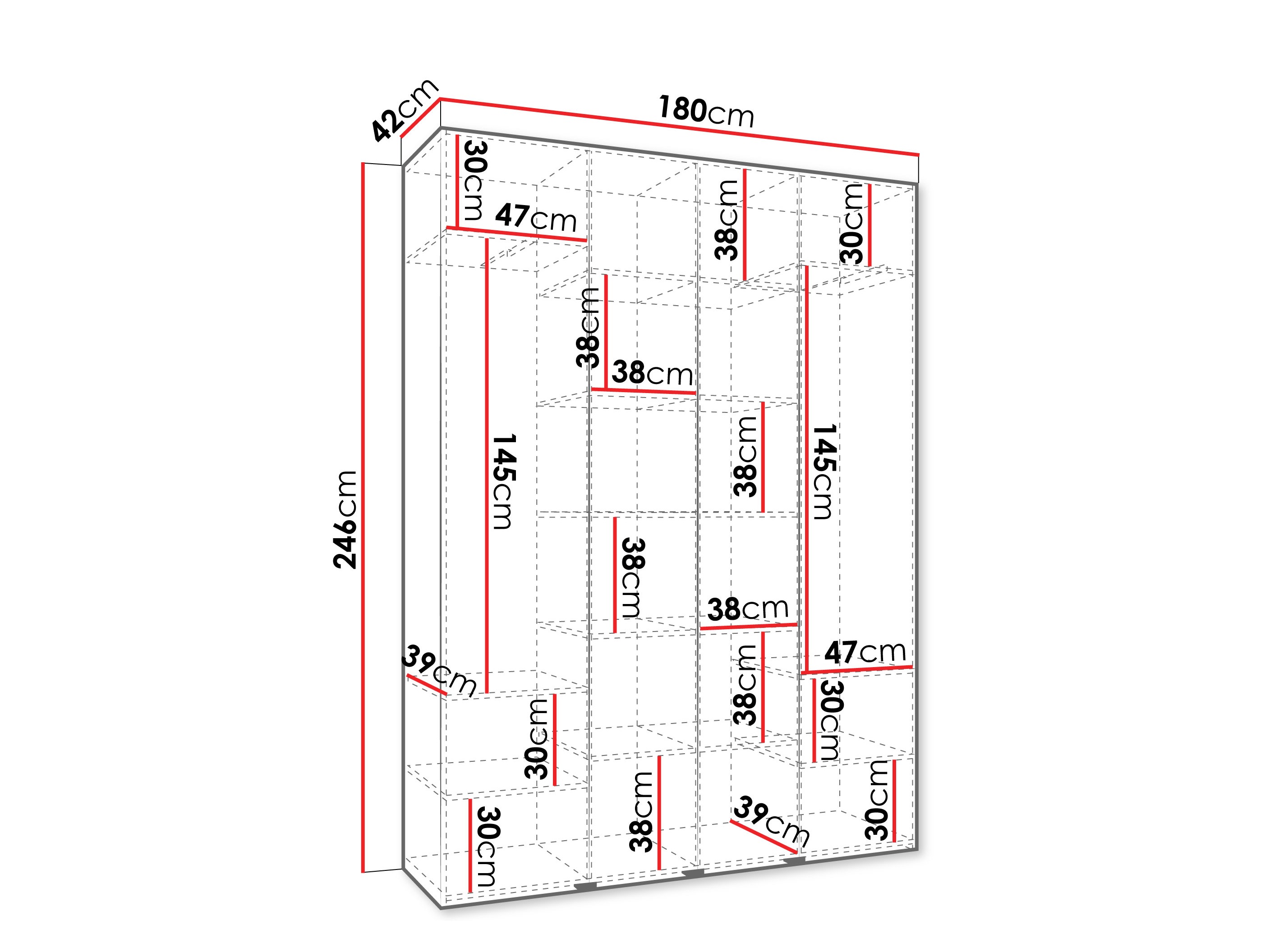 Kledingkast Hartford 564 (Kasjmier)