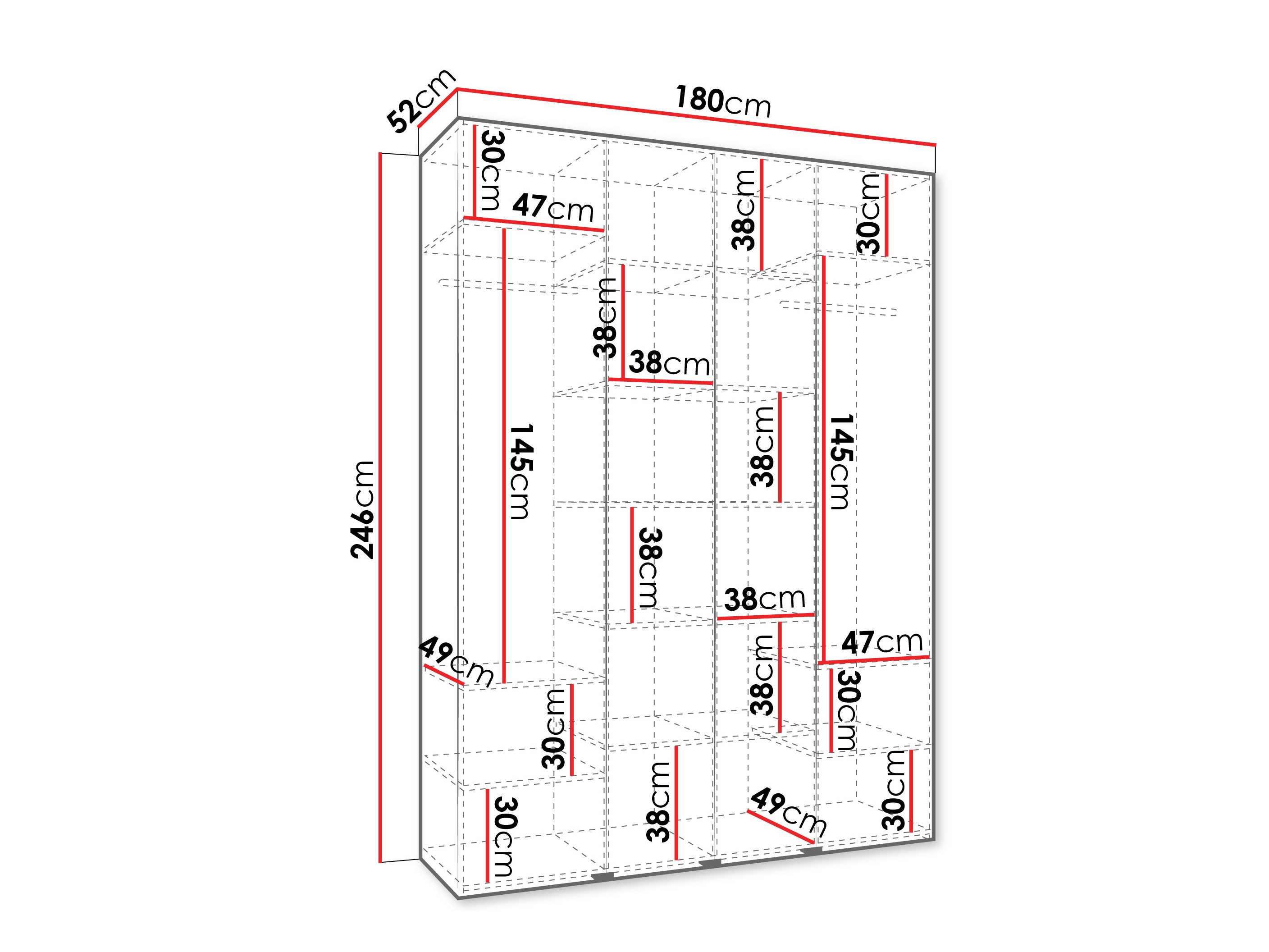 Kledingkast Hartford 564 (Kasjmier)