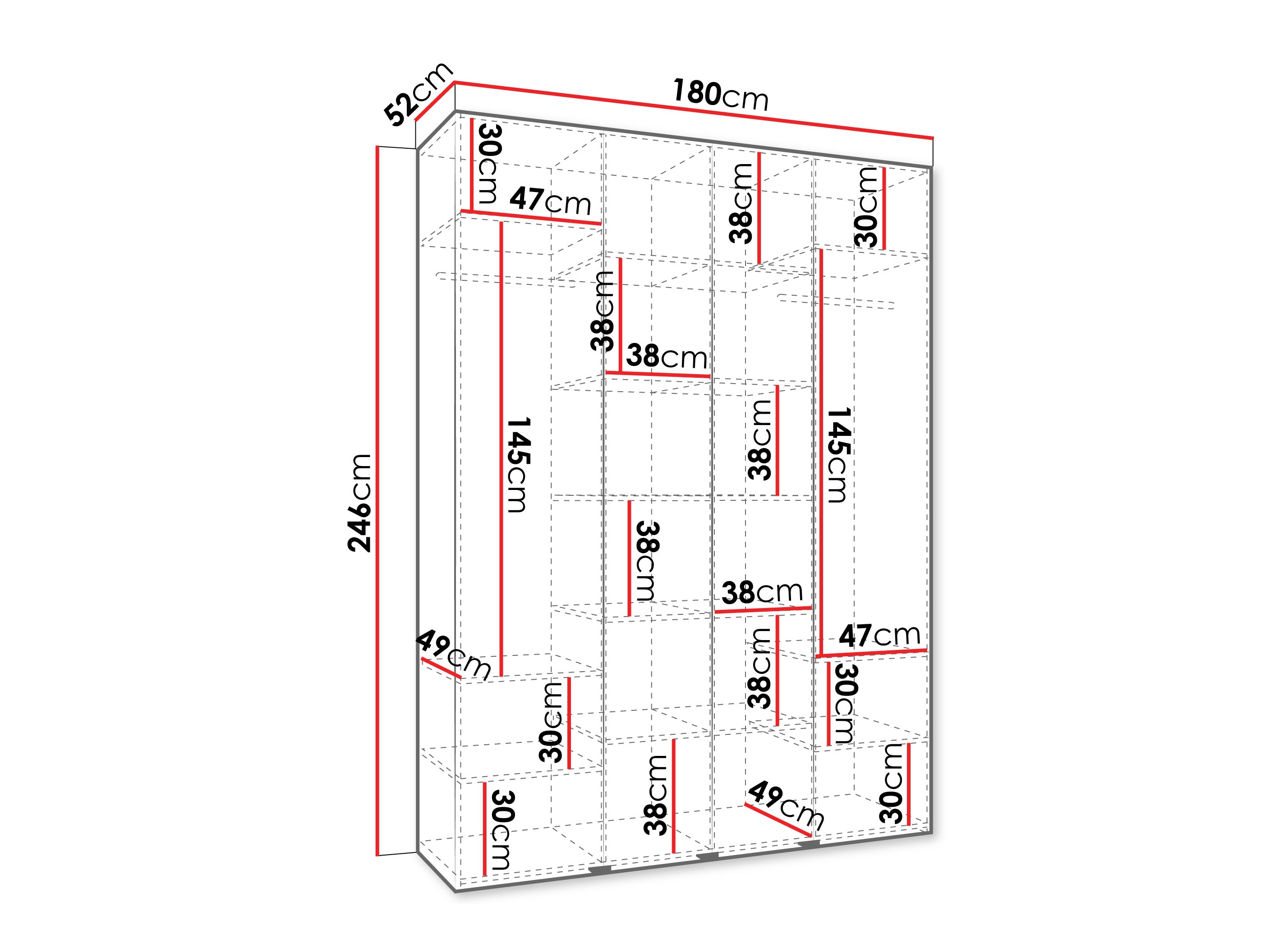 Kledingkast Hartford 564 (Kasjmier)