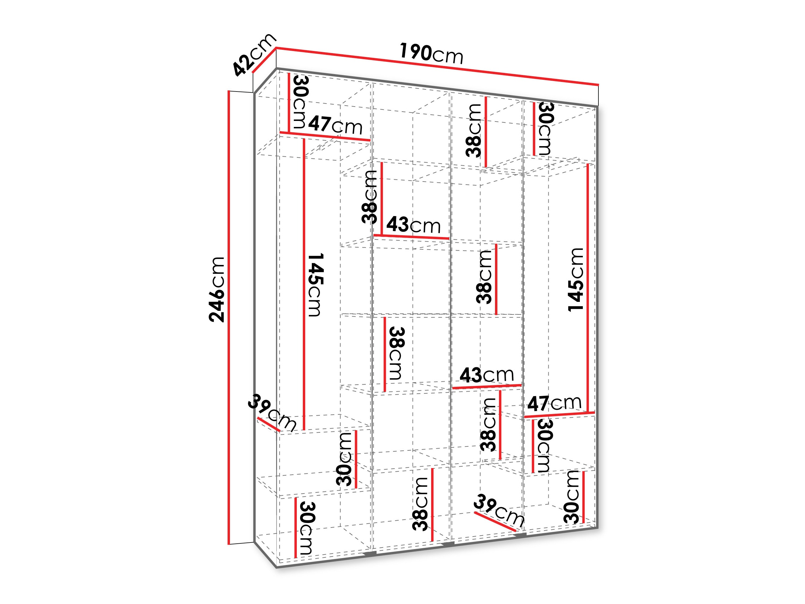 Kledingkast Hartford 564 (Kasjmier)