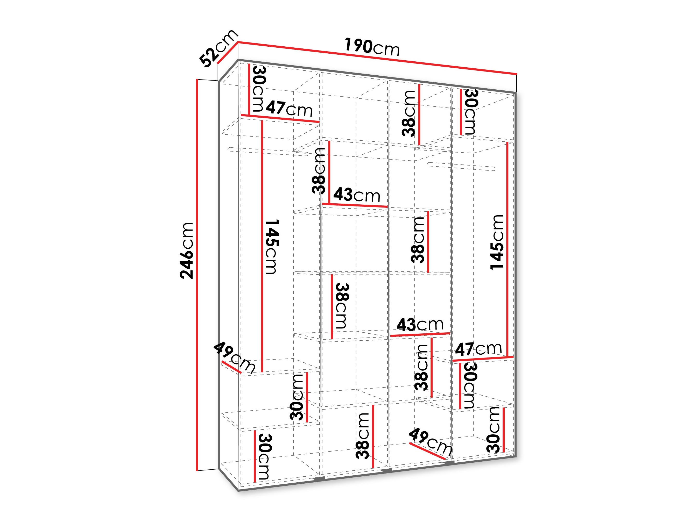 Kledingkast Hartford 564 (Kasjmier)