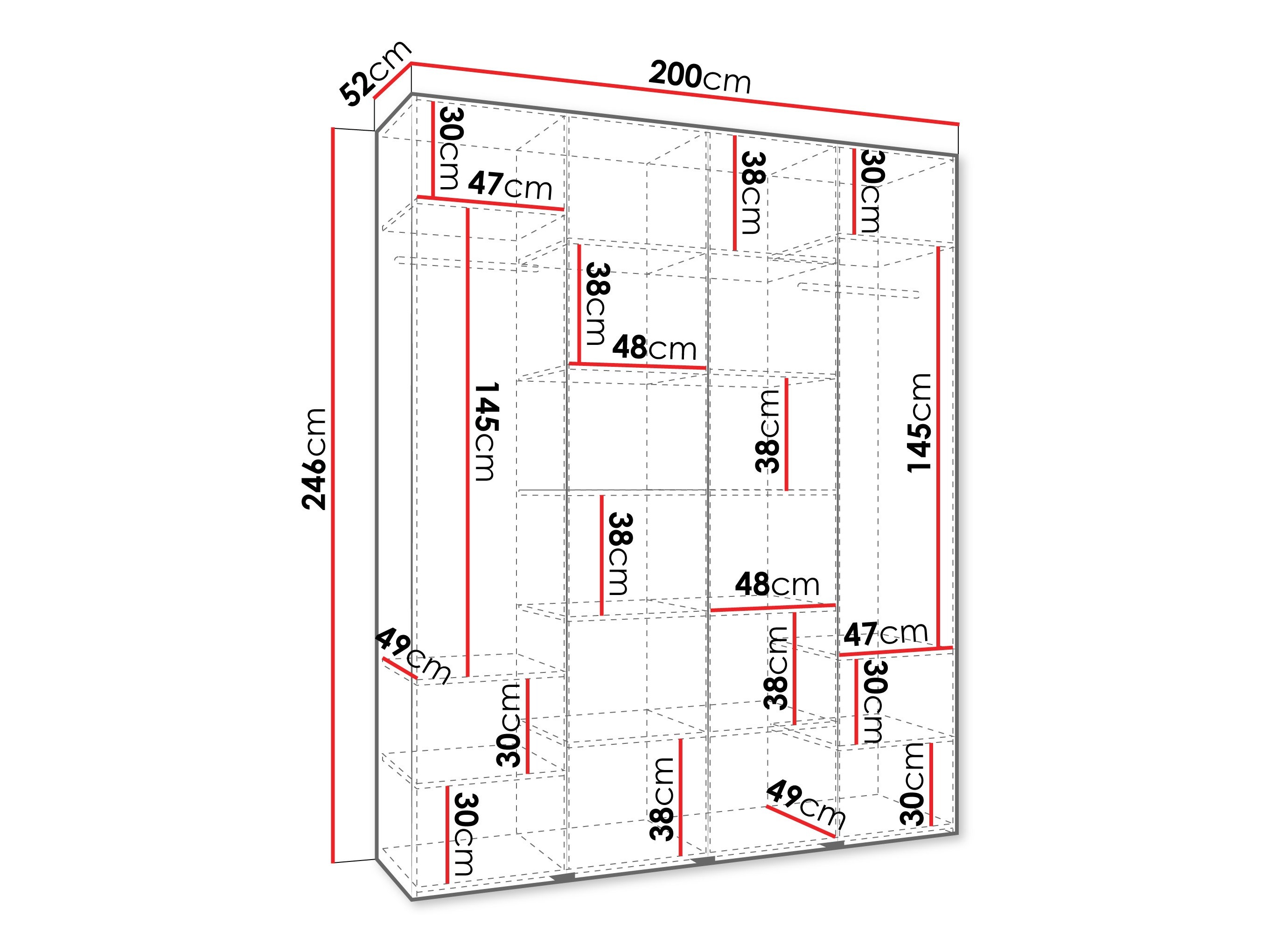 Kledingkast Hartford 564 (Kasjmier)