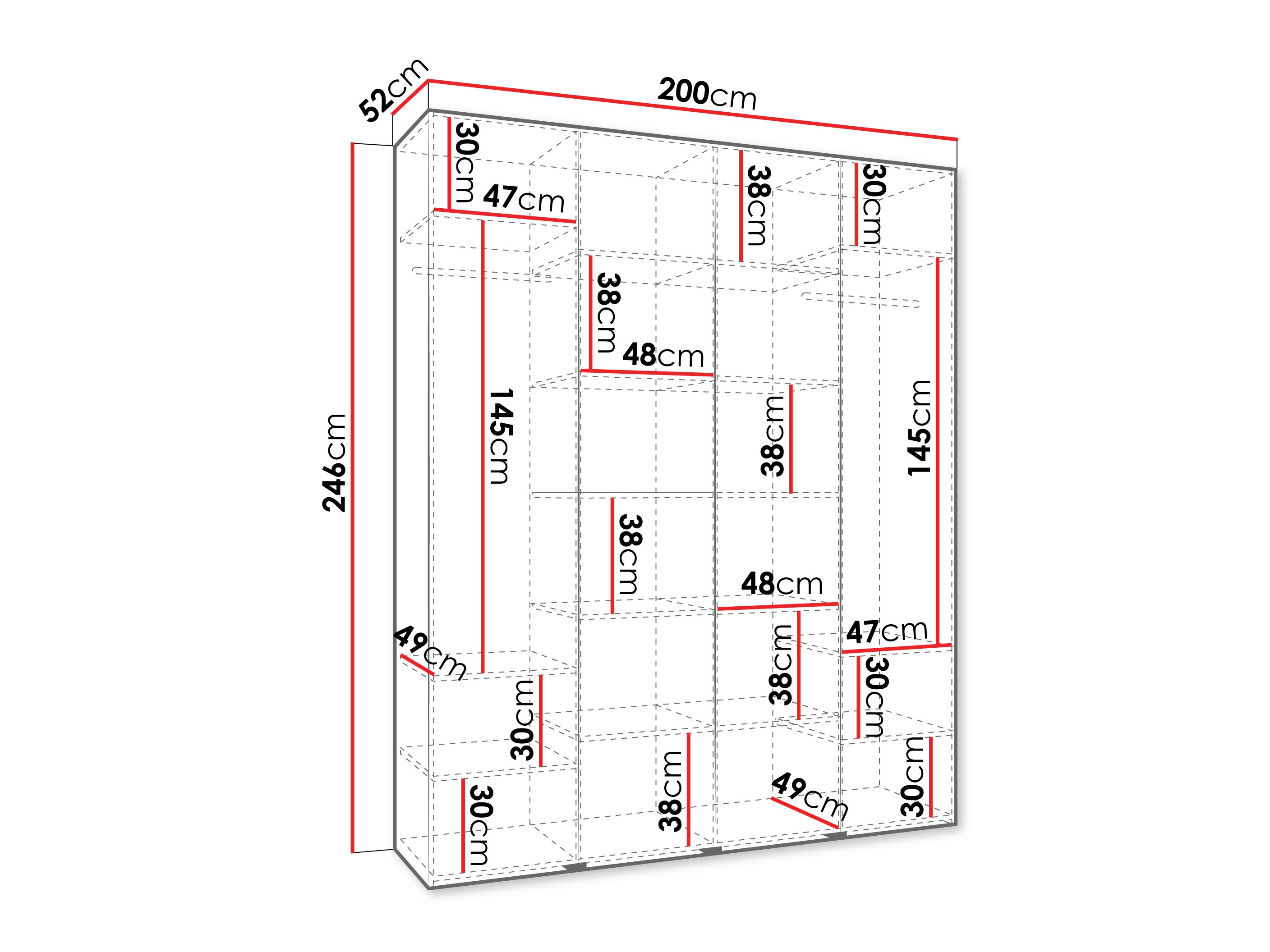 Kledingkast Hartford 564 (Kasjmier)