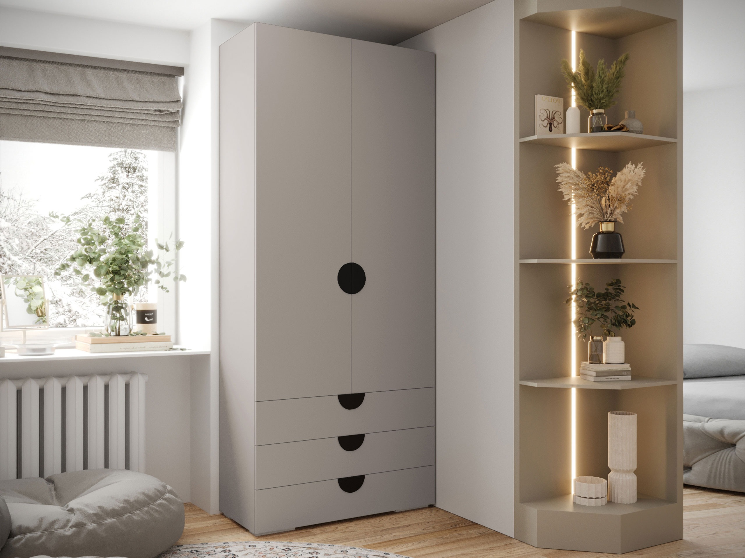 Kledingkast Hartford 565 (Kasjmier)