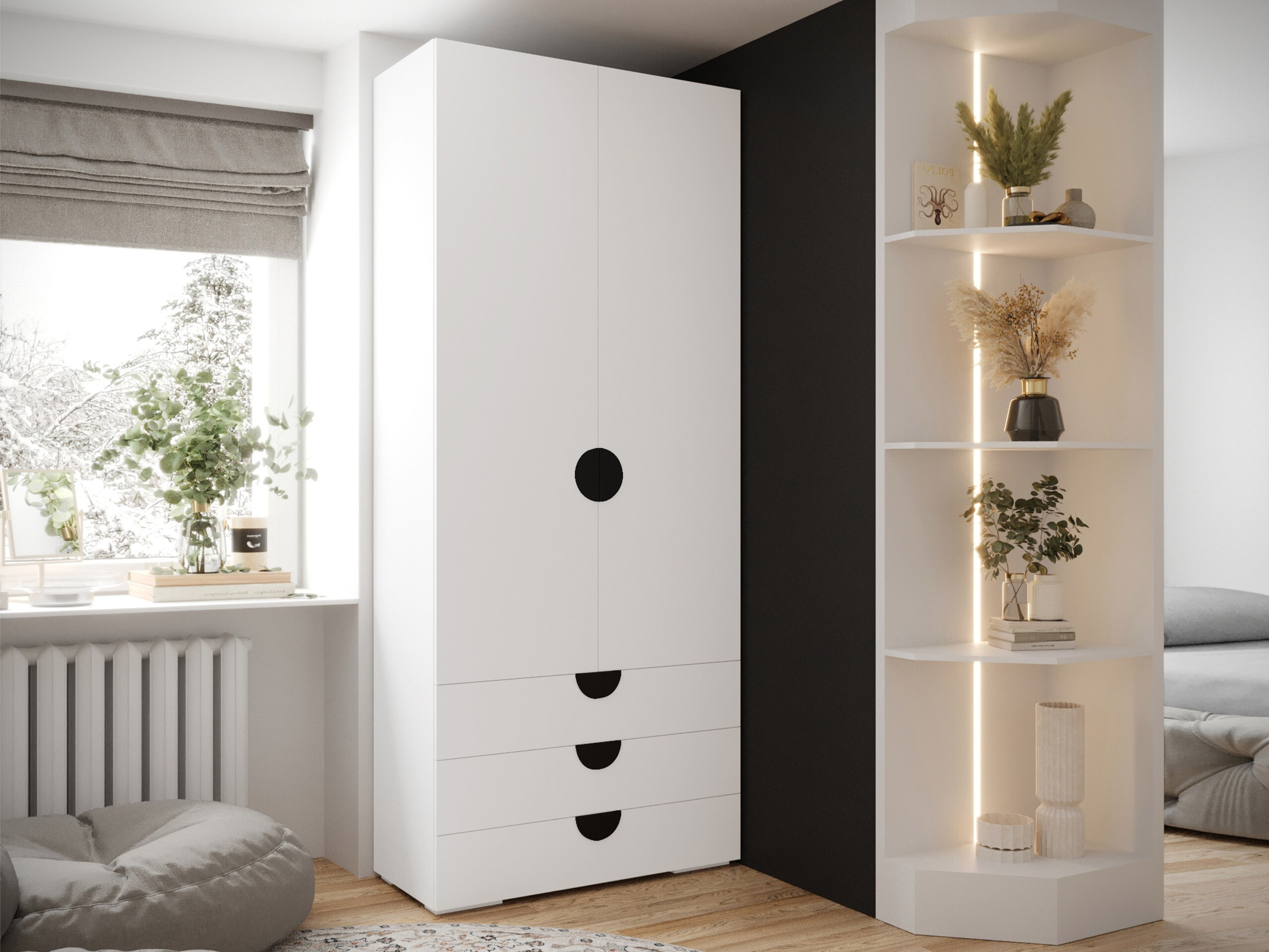 Kledingkast Hartford 565 (Wit)