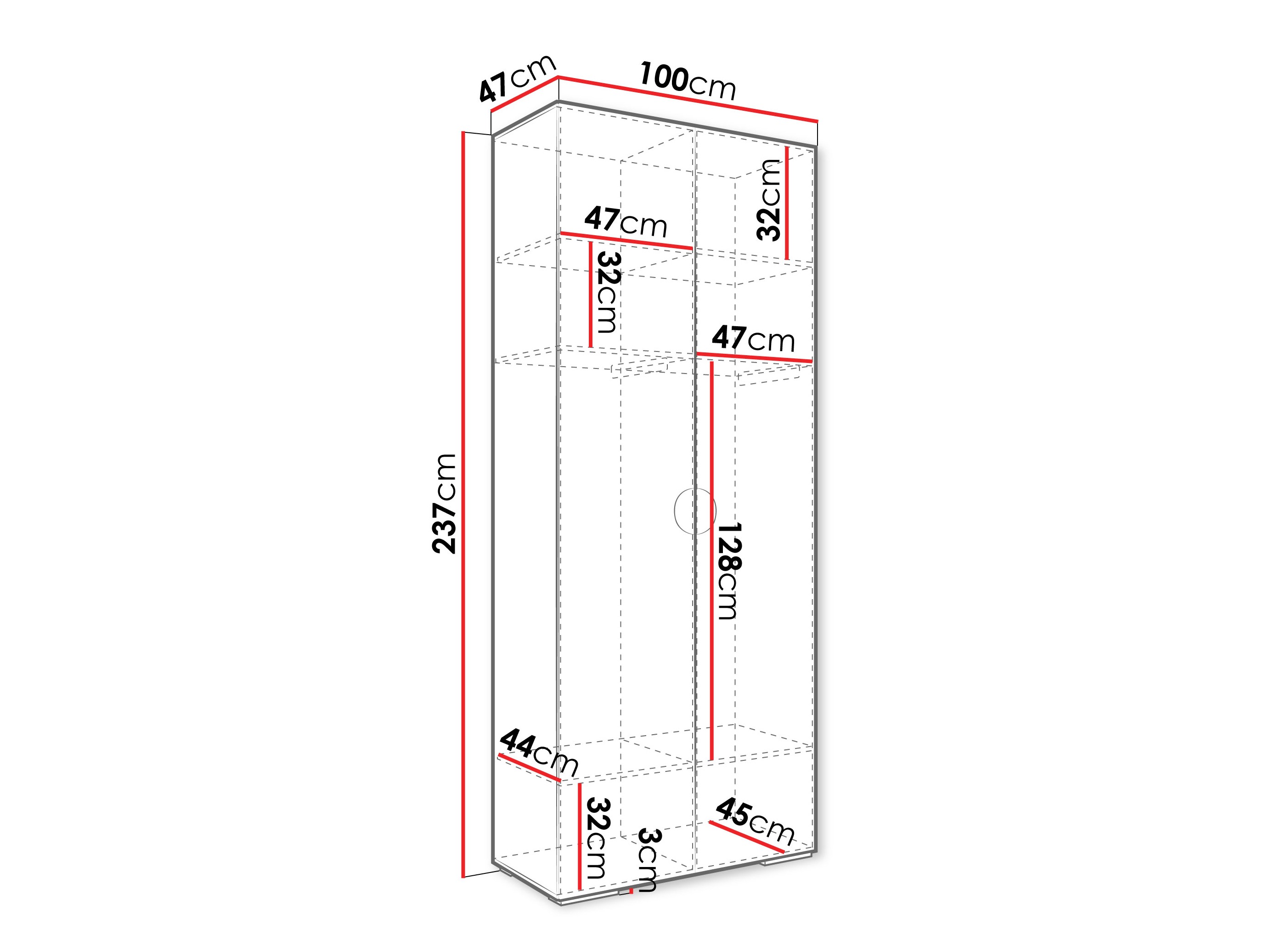 Kledingkast Hartford 566 (Kasjmier)