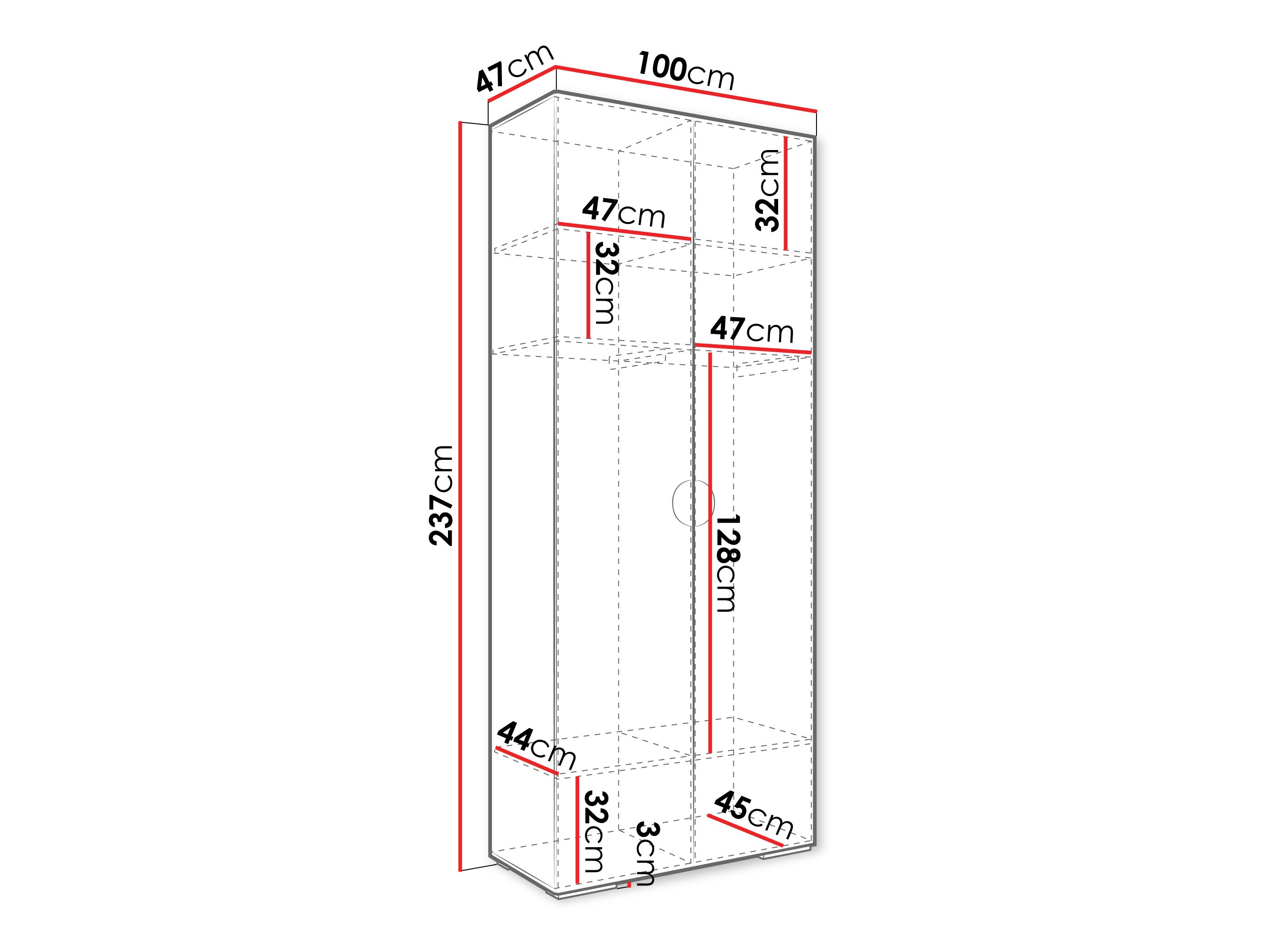 Kledingkast Hartford 566 (Kasjmier)