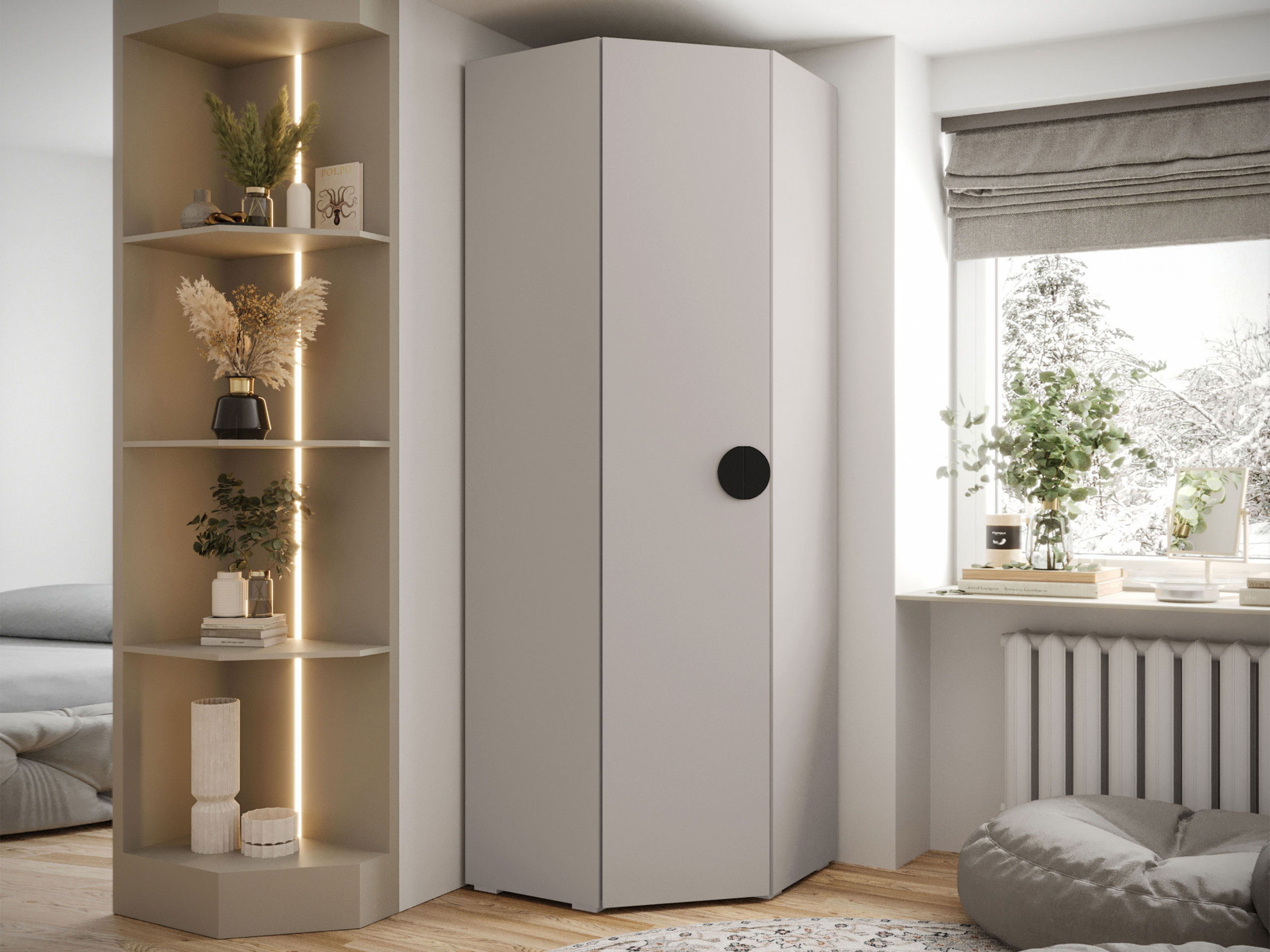 Hoekkledingkast Hartford 568 (Kasjmier)