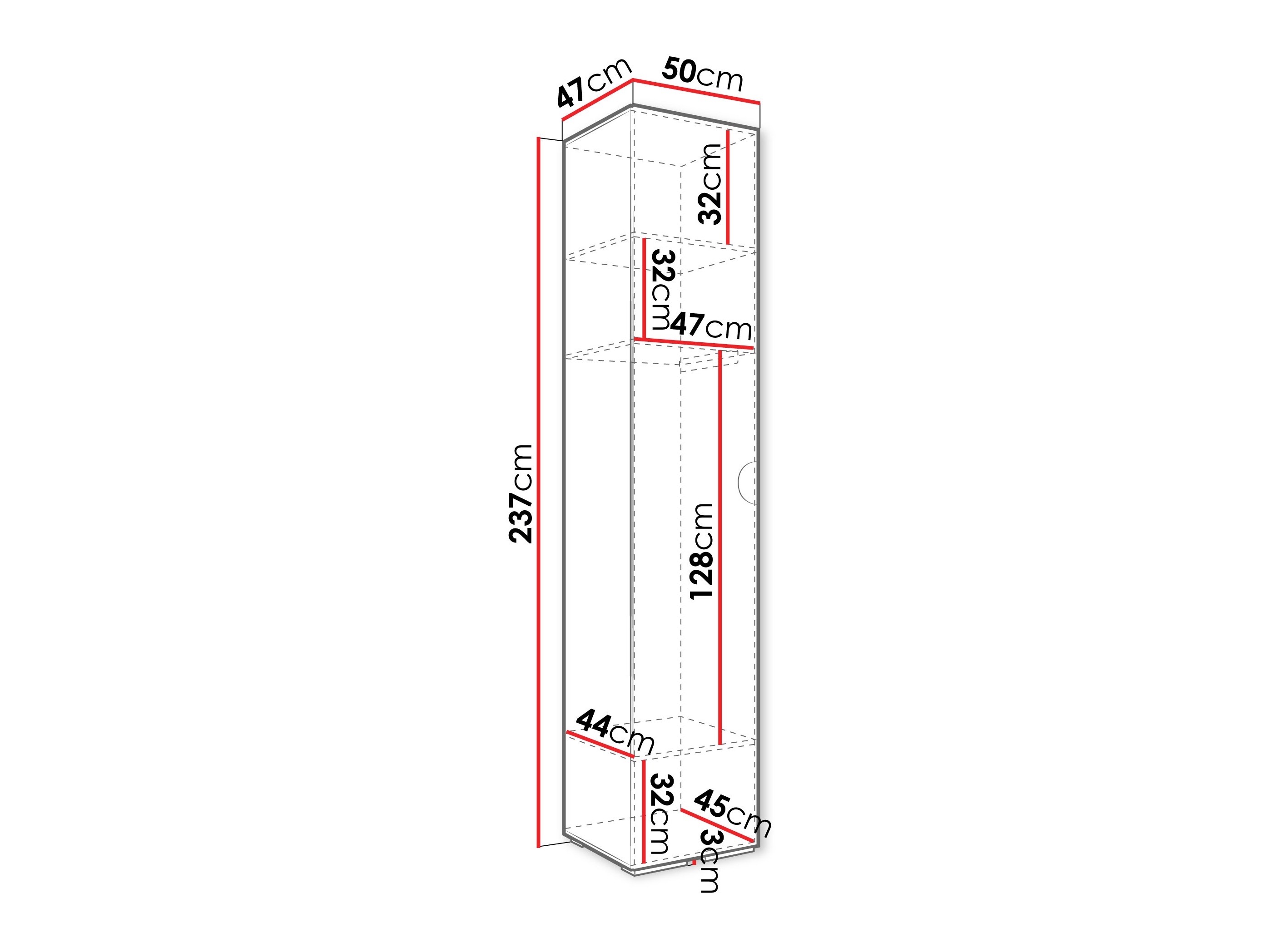 Kledingkast Hartford 567 (Wit)