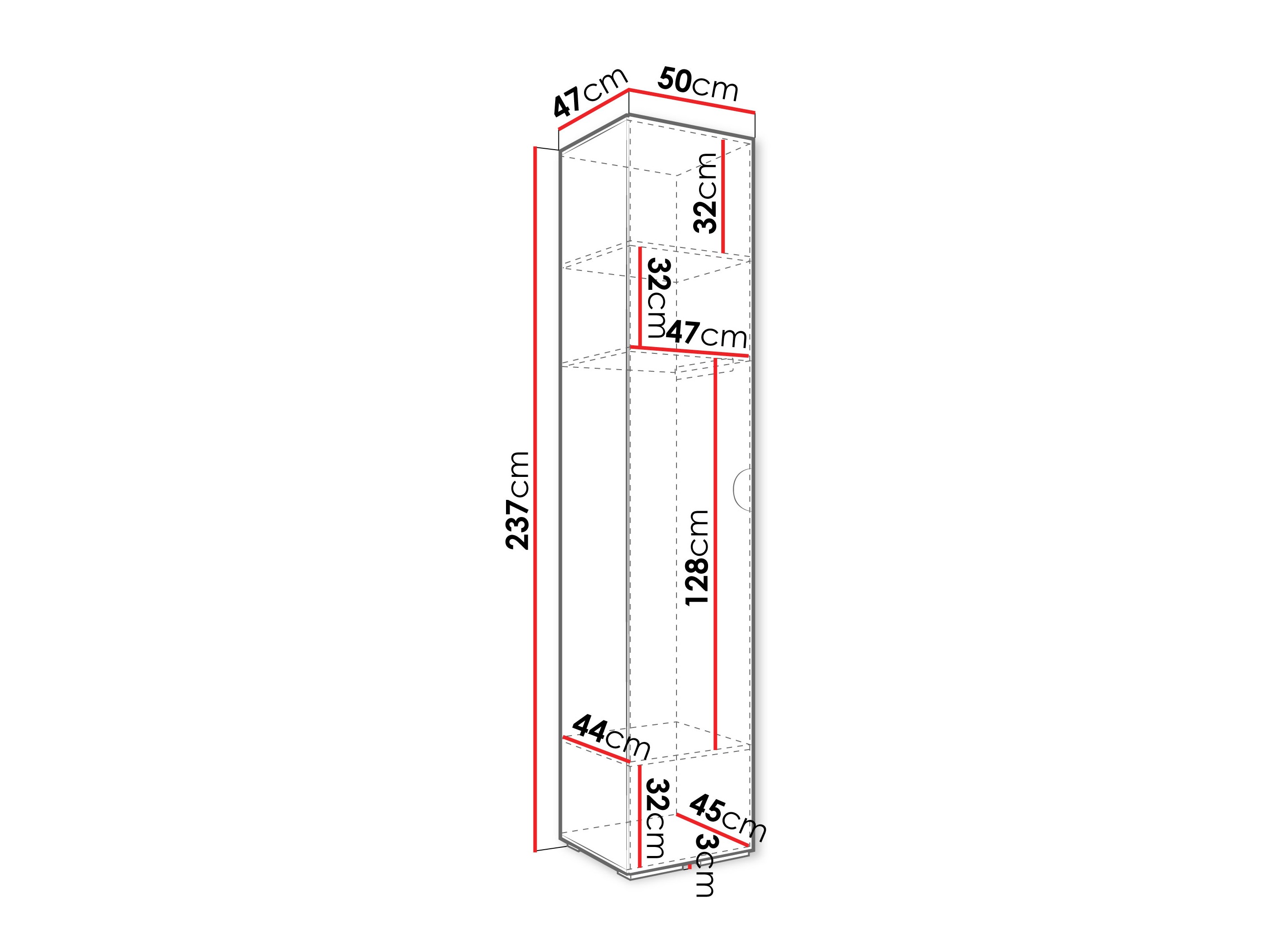Kledingkast Hartford 567 (Zwart)