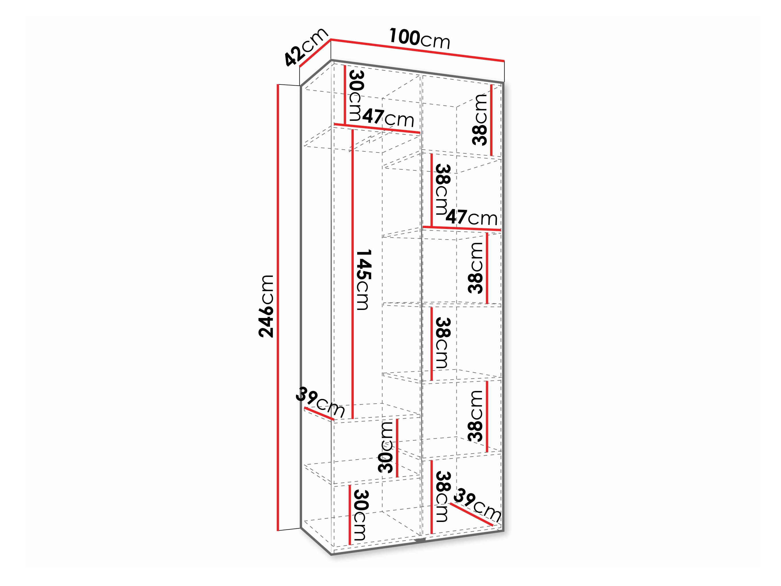 Kledingkast Hartford 569 (Kasjmier)