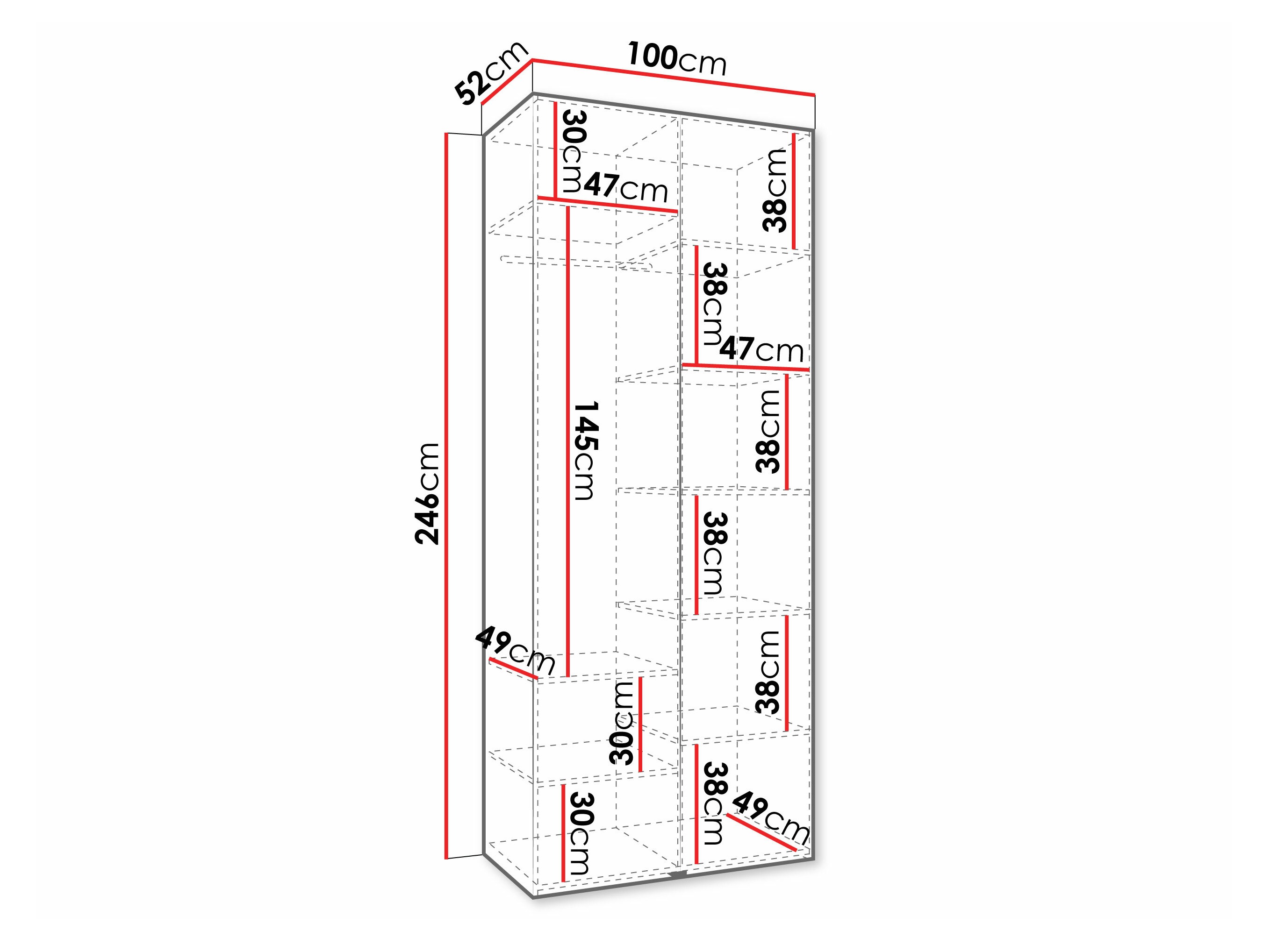 Kledingkast Hartford 569 (Kasjmier)