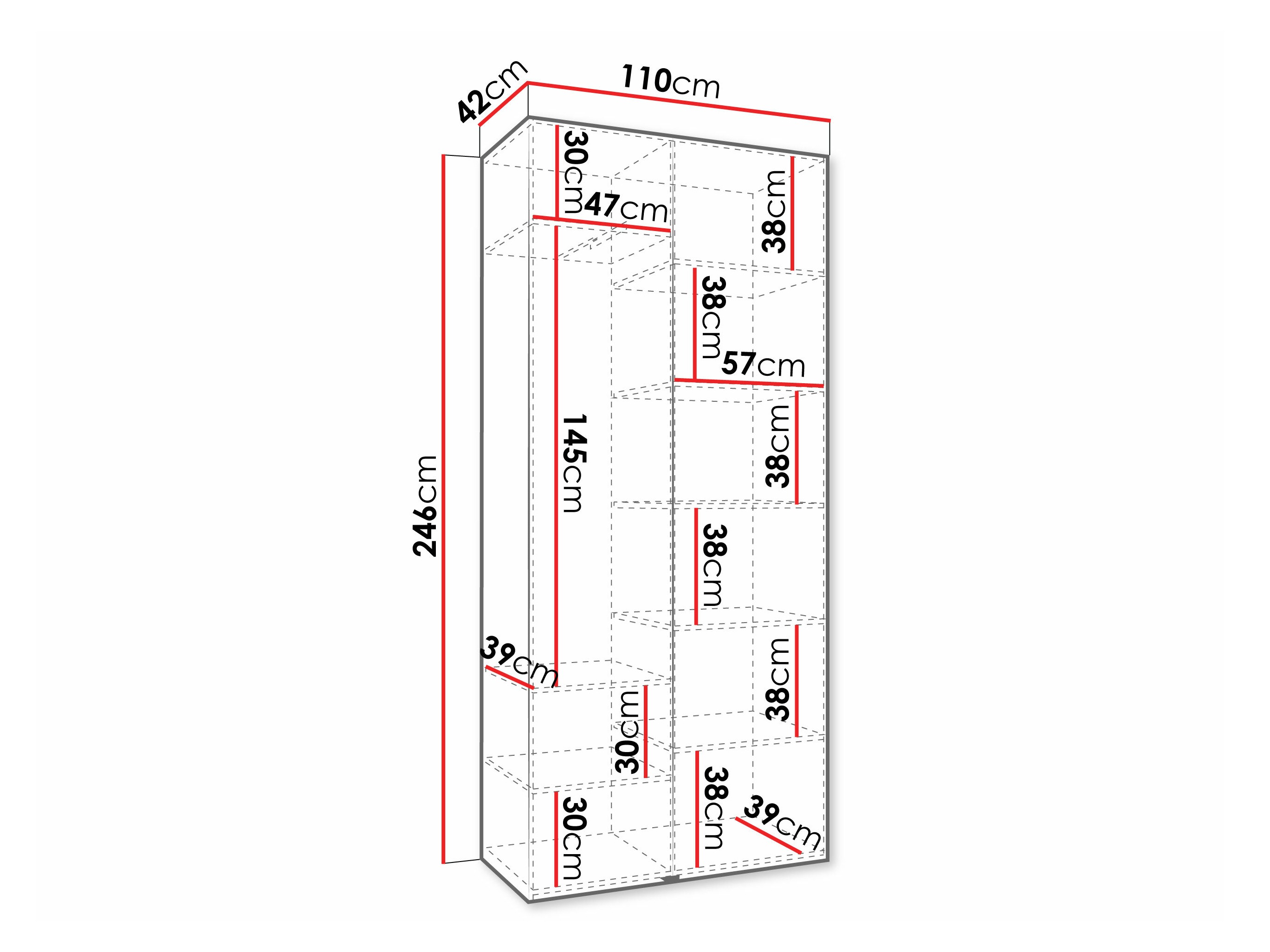Kledingkast Hartford 569 (Kasjmier)