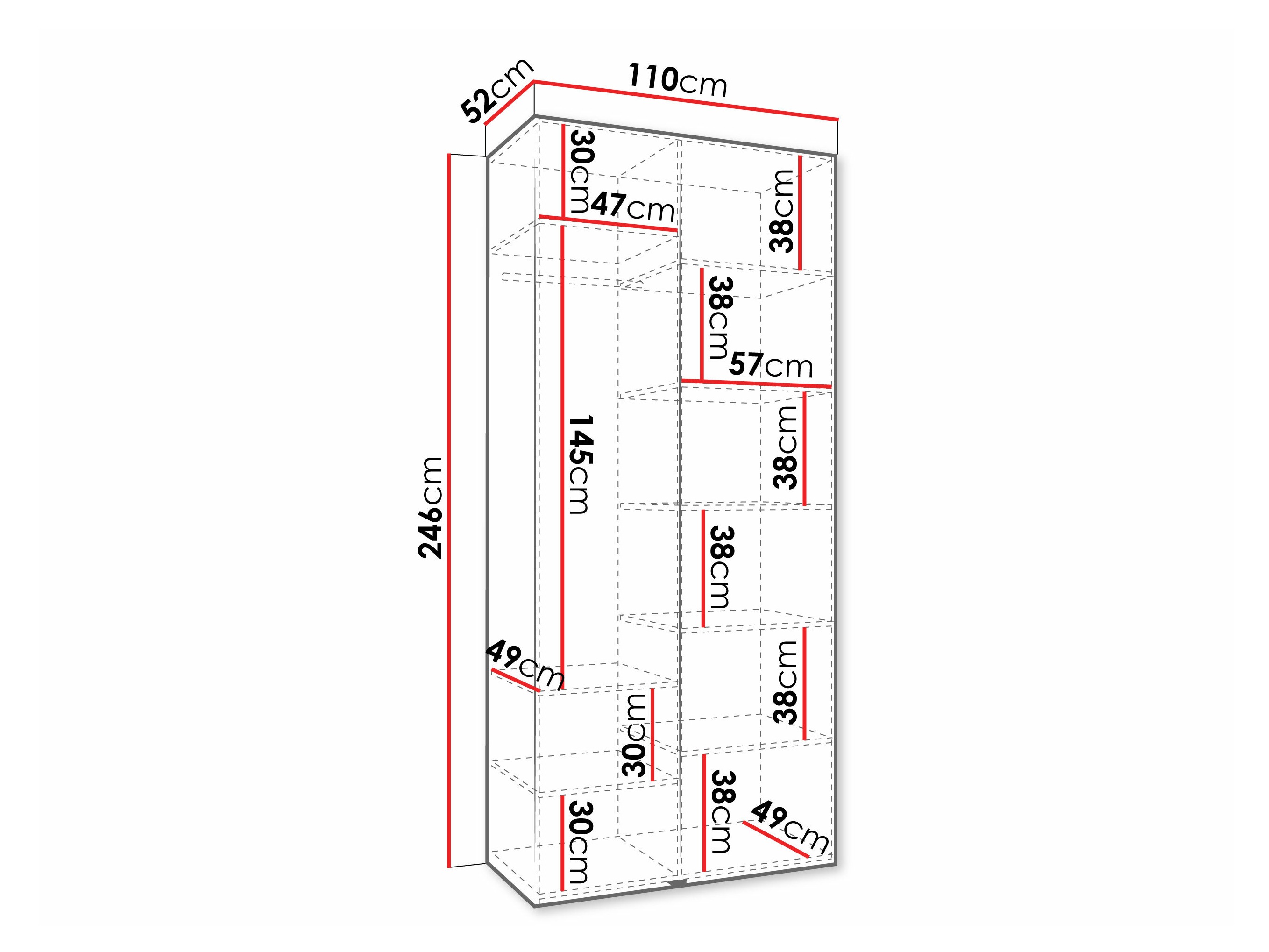 Kledingkast Hartford 569 (Kasjmier)