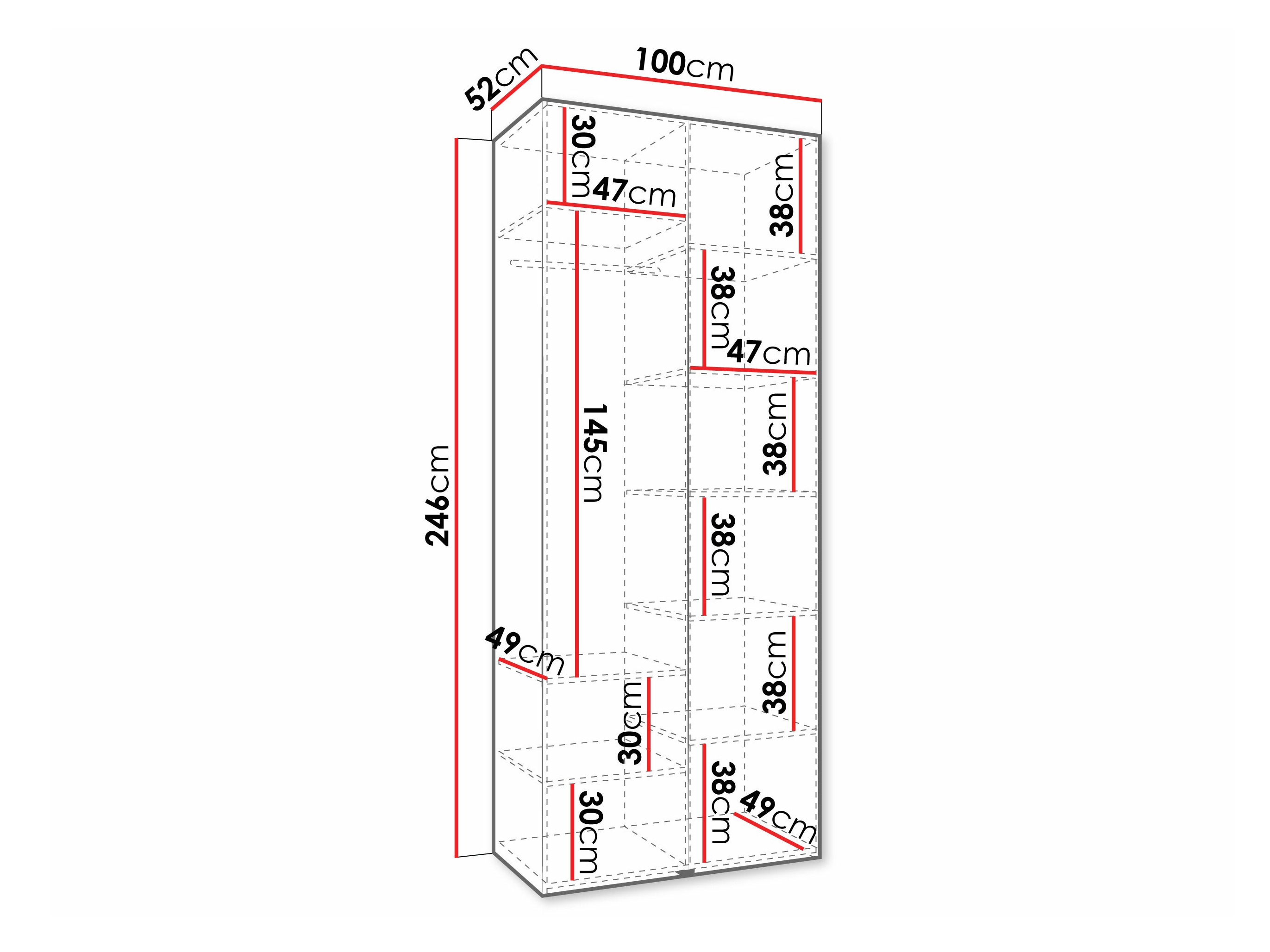 Kledingkast Hartford 569 (Wit)