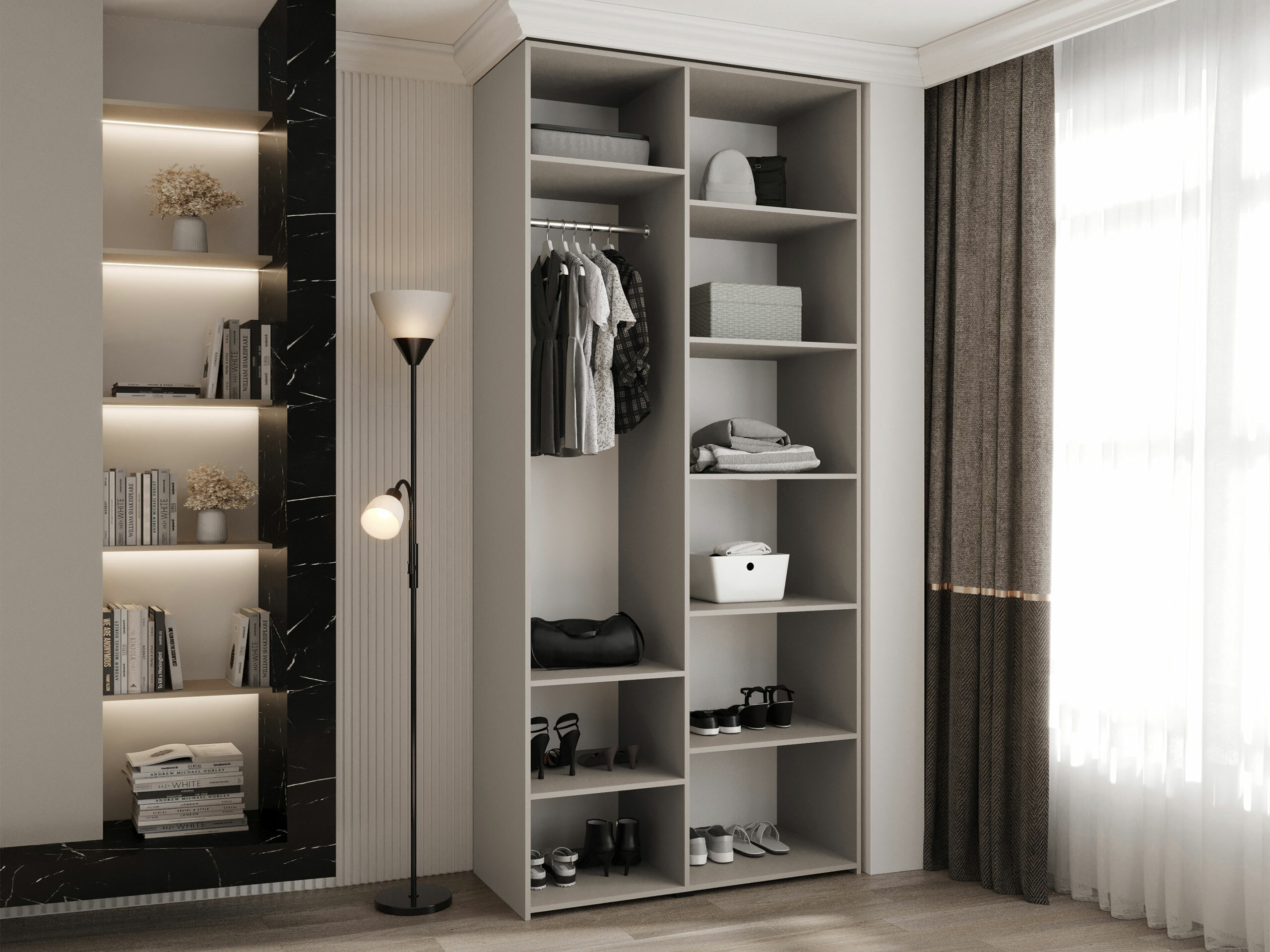 Kledingkast Hartford 569 (Wit)