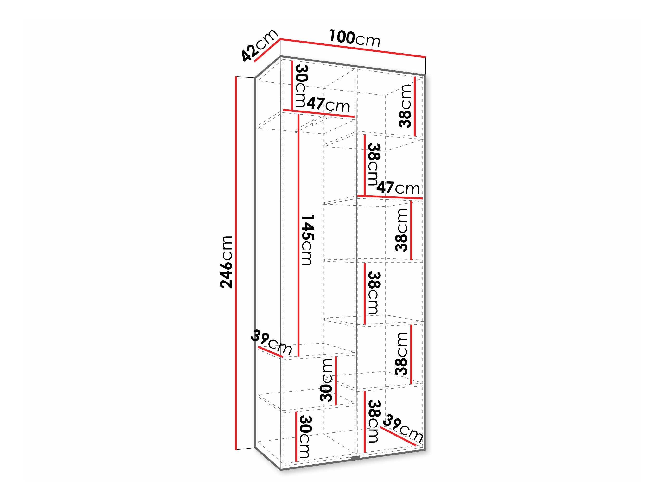 Kledingkast Hartford 569 (Wit)