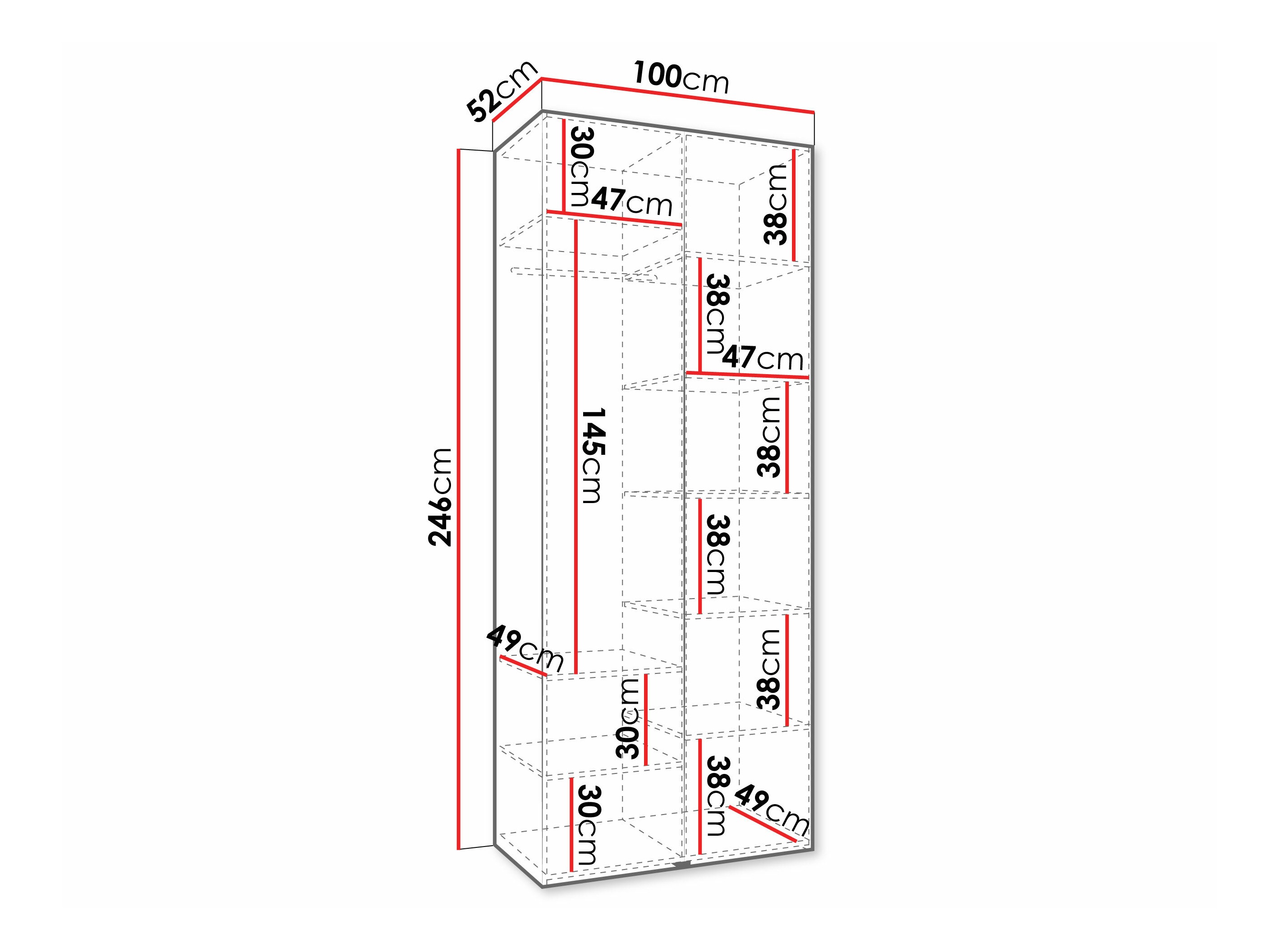 Kledingkast Hartford 569 (Wit)