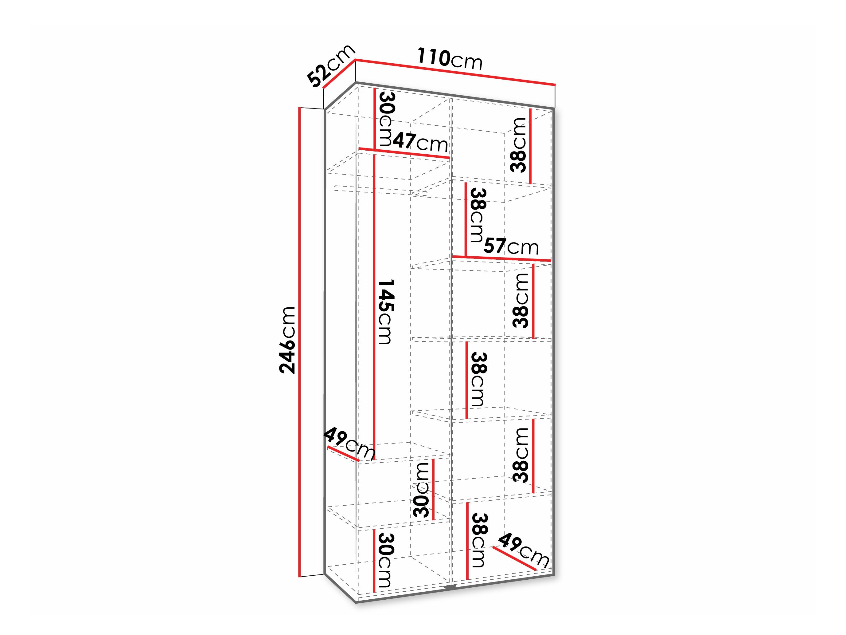 Kledingkast Hartford 569 (Wit)