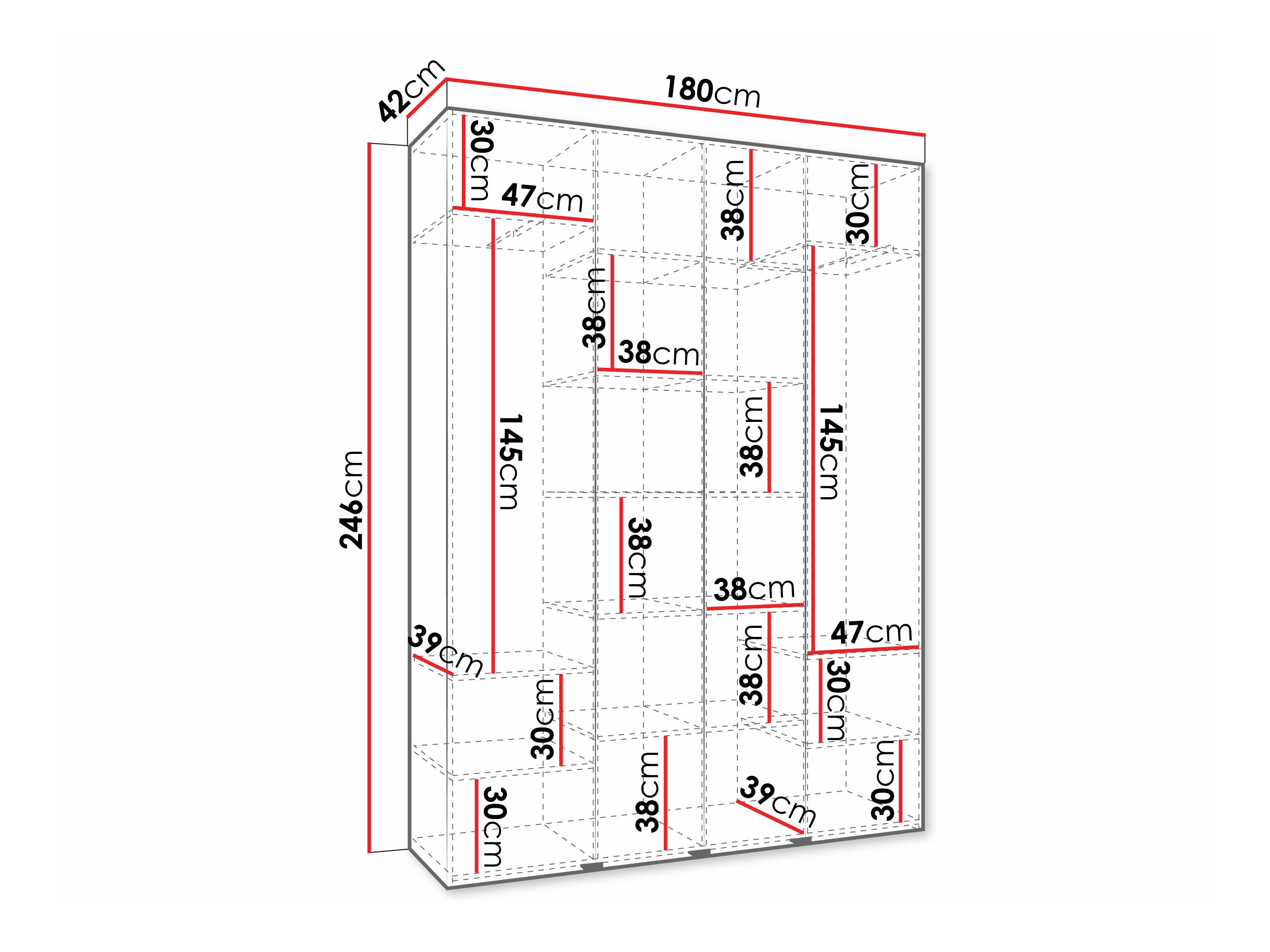 Kledingkast Hartford 570 (Kasjmier)