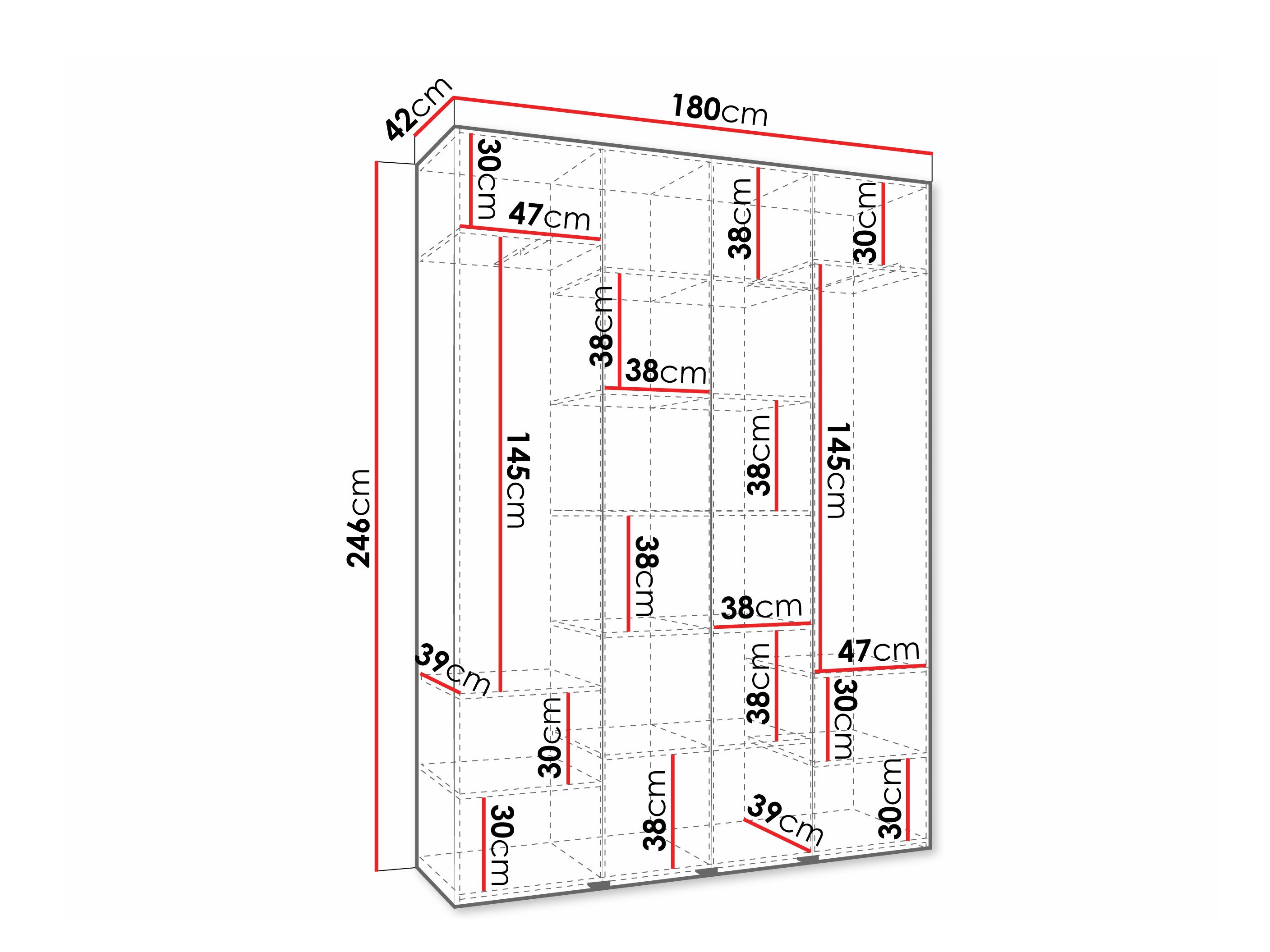 Kledingkast Hartford 570 (Kasjmier)