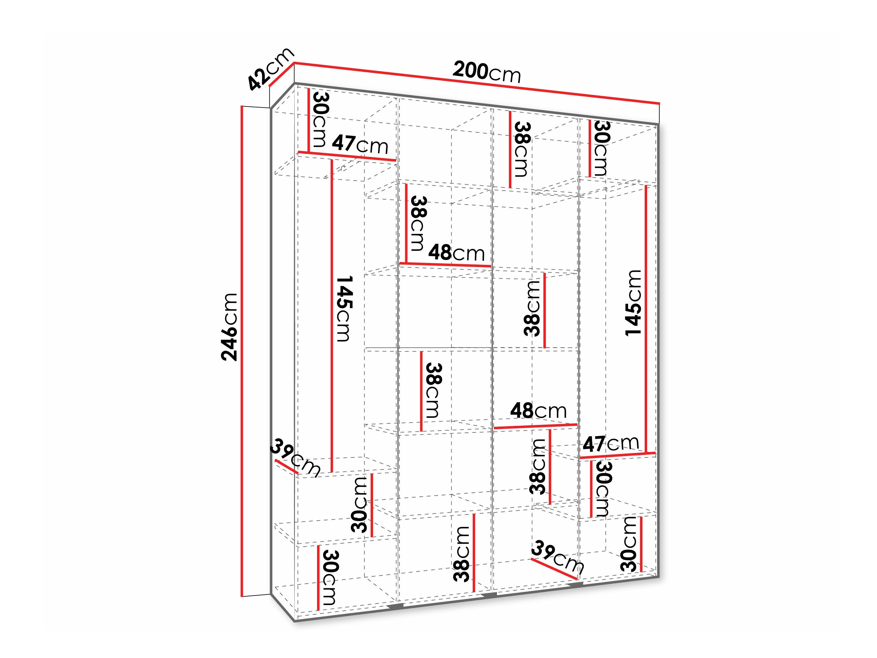 Kledingkast Hartford 570 (Kasjmier)