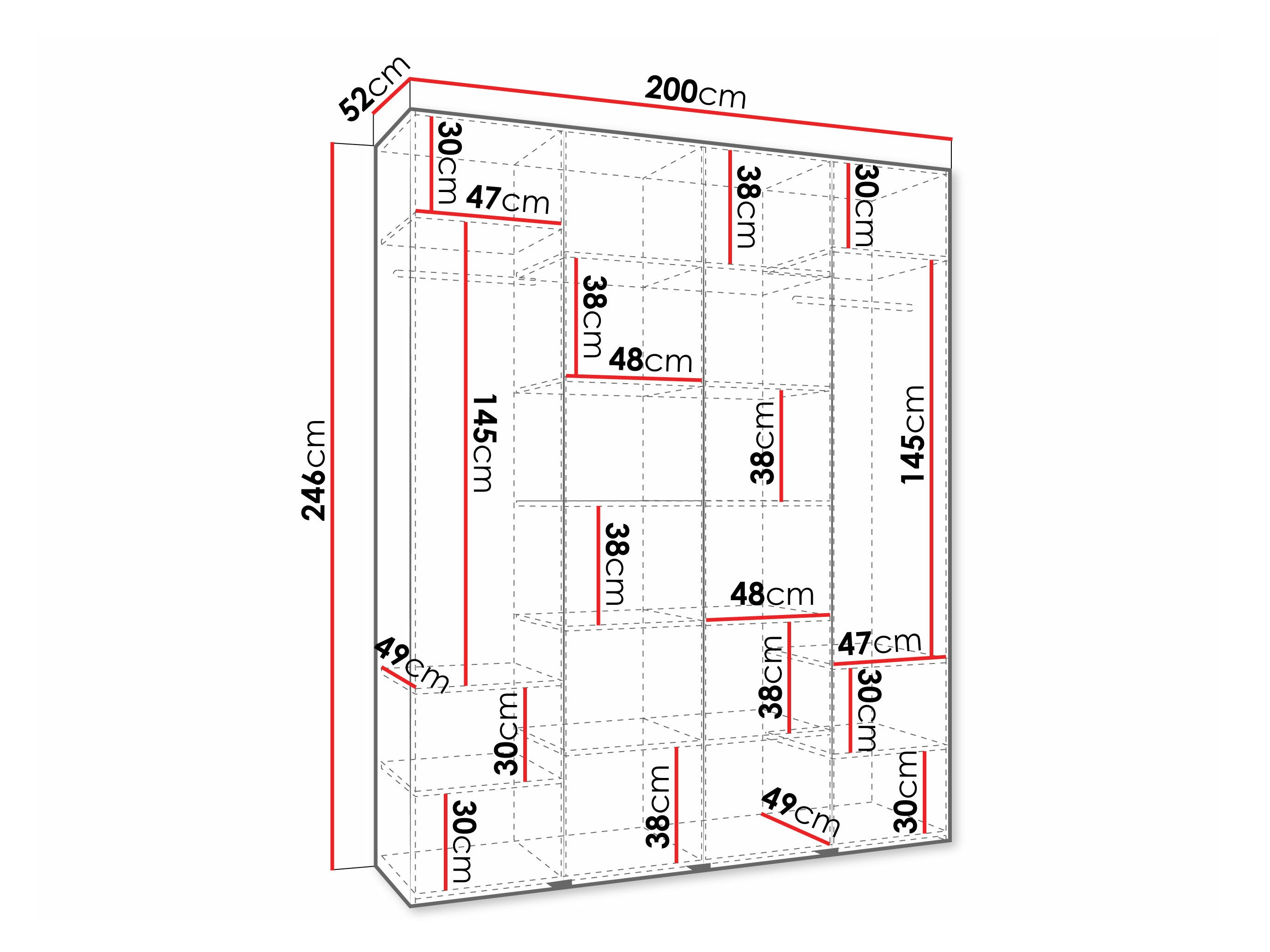 Kledingkast Hartford 570 (Kasjmier)