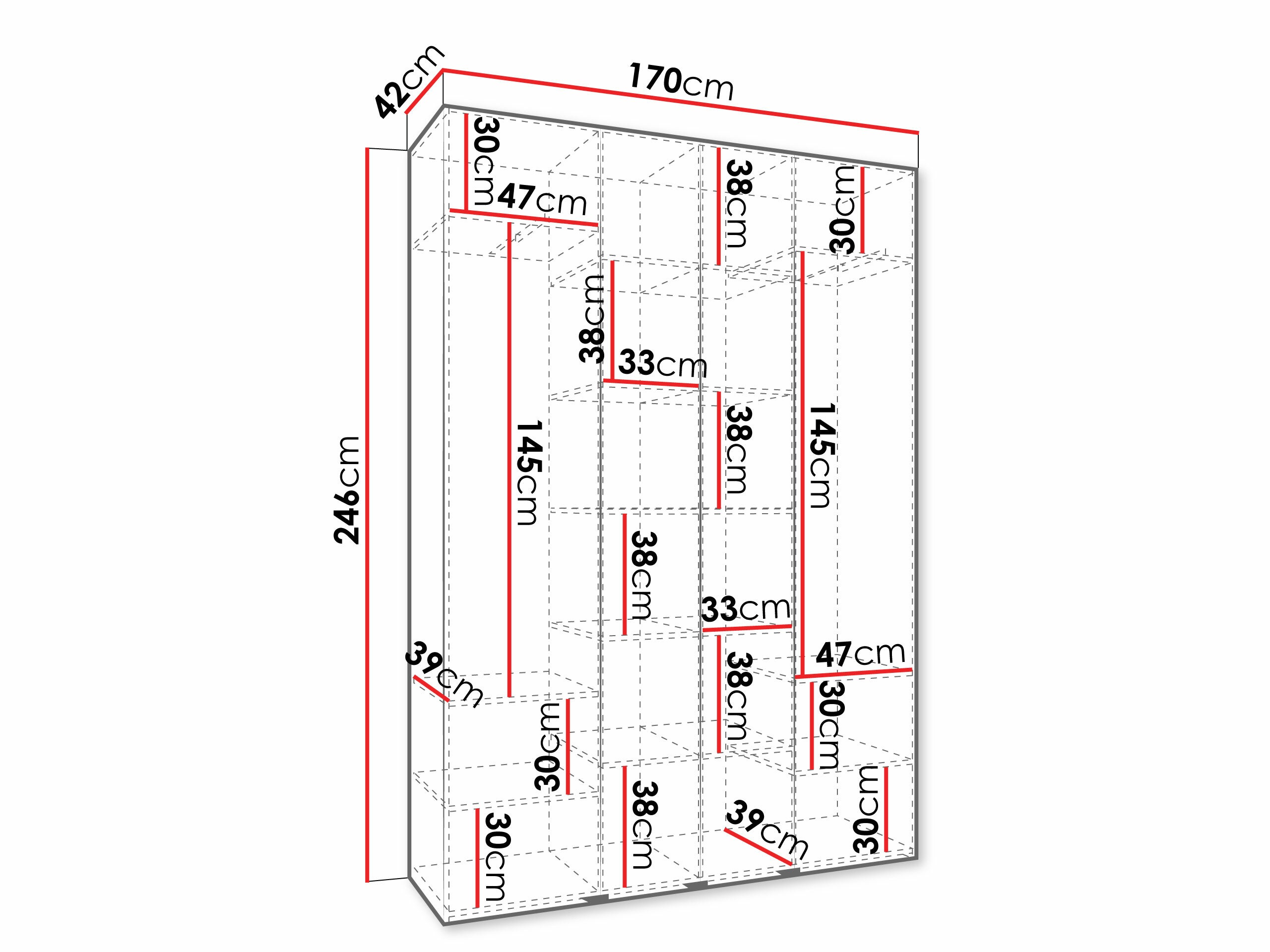 Kledingkast Hartford 570 (Wit)