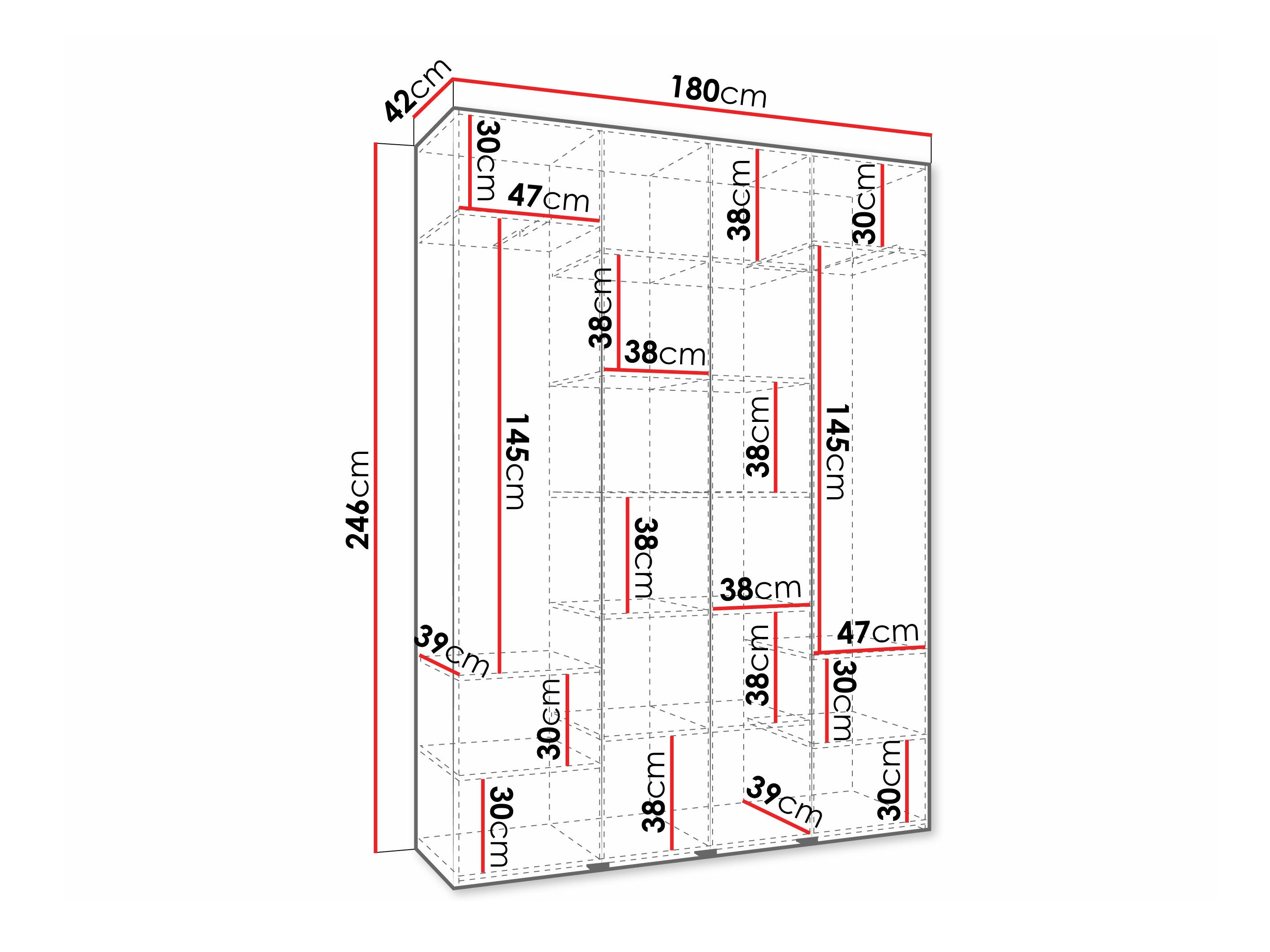 Kledingkast Hartford 570 (Wit)